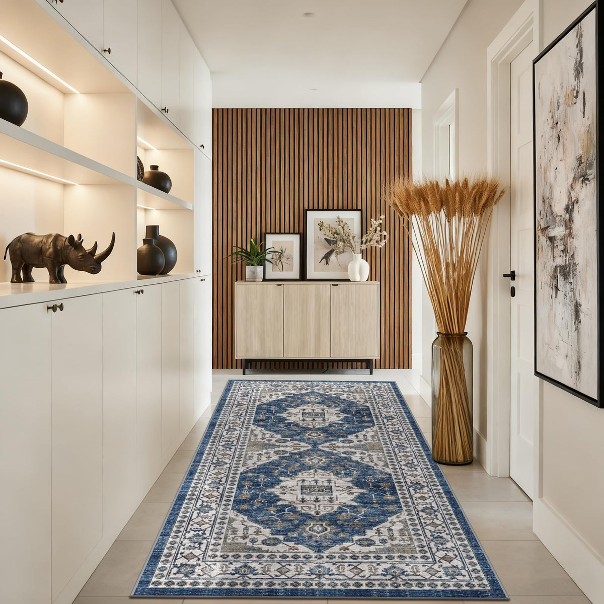 Washable 4x8 Hallway Runner Rug (32 Sq Ft)