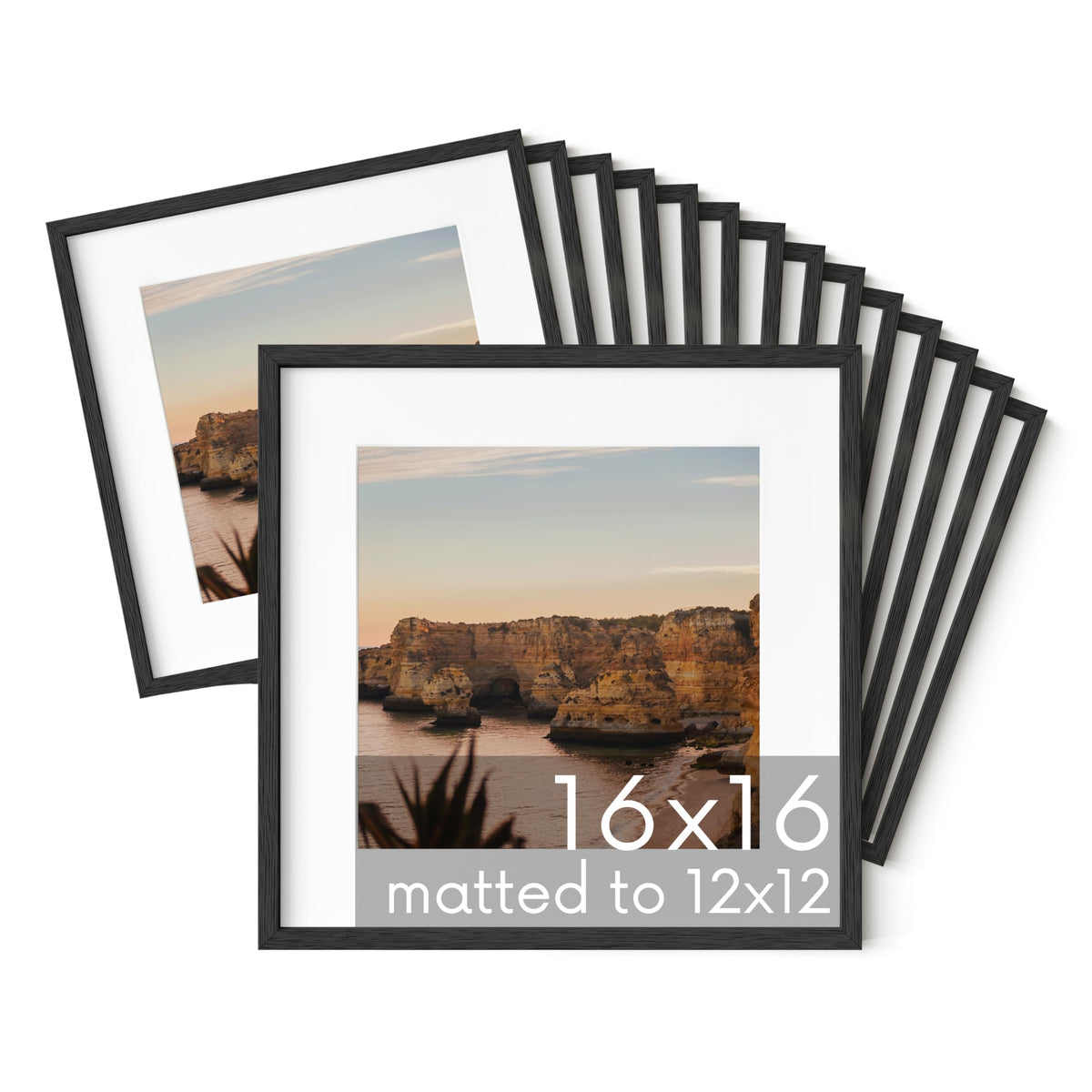 Black Oak Wood 16x16 Picture Frames