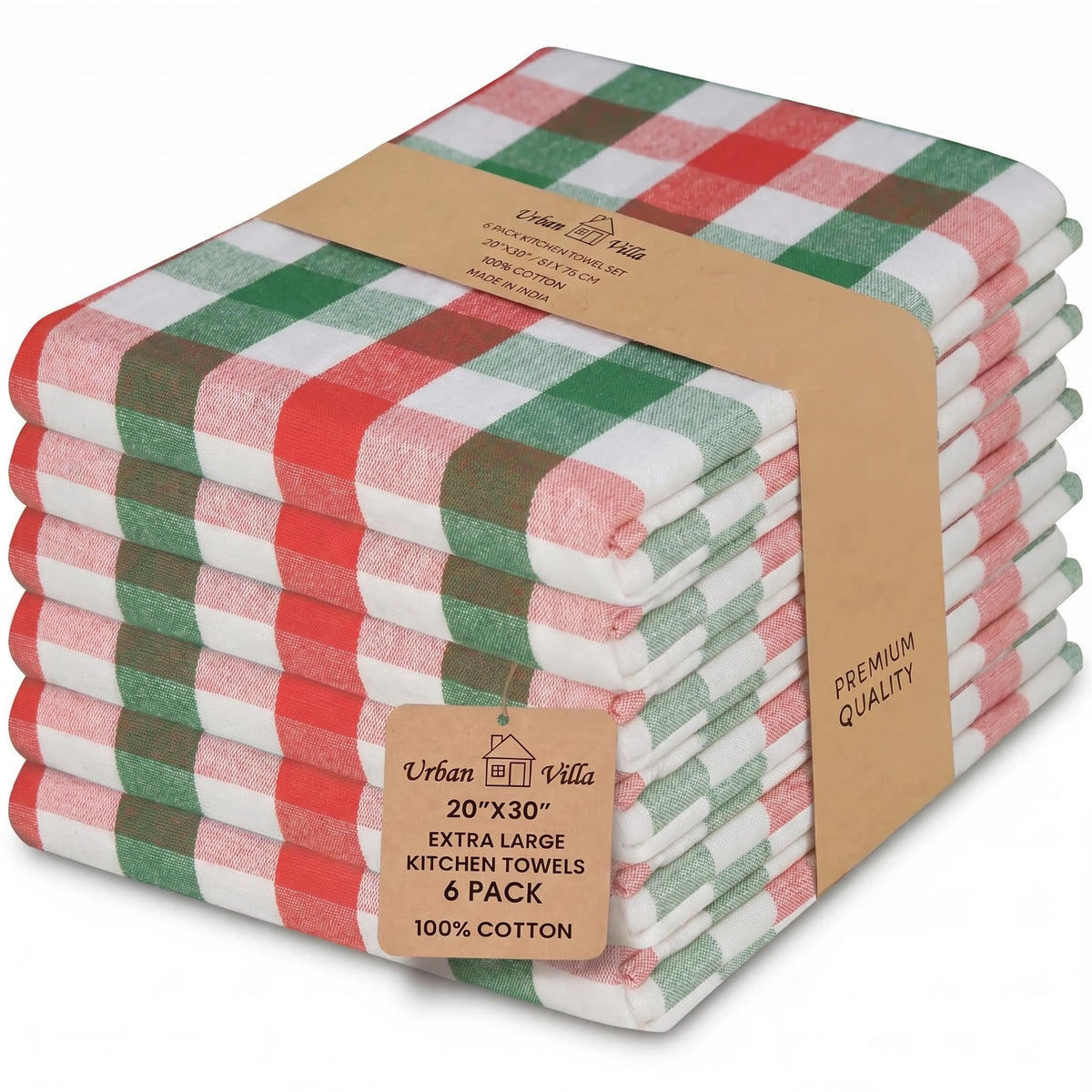 Kitchen Towels Cotton Dish Towels 20”x30” (6 Count)