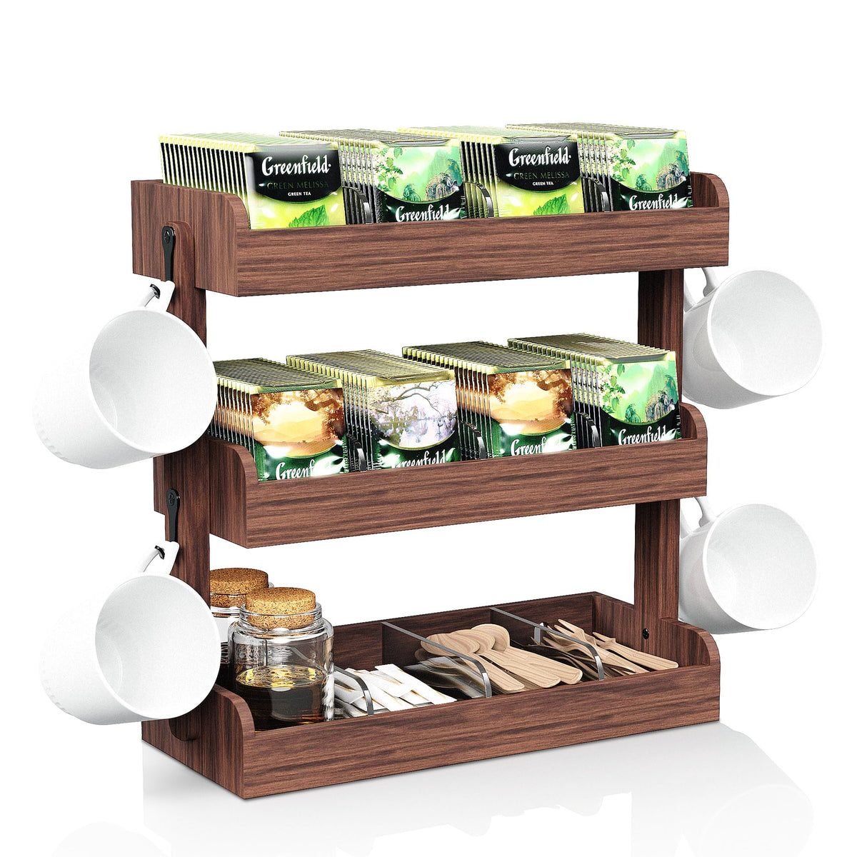 3 Tier Tea Bag Organizer Wall Mounted