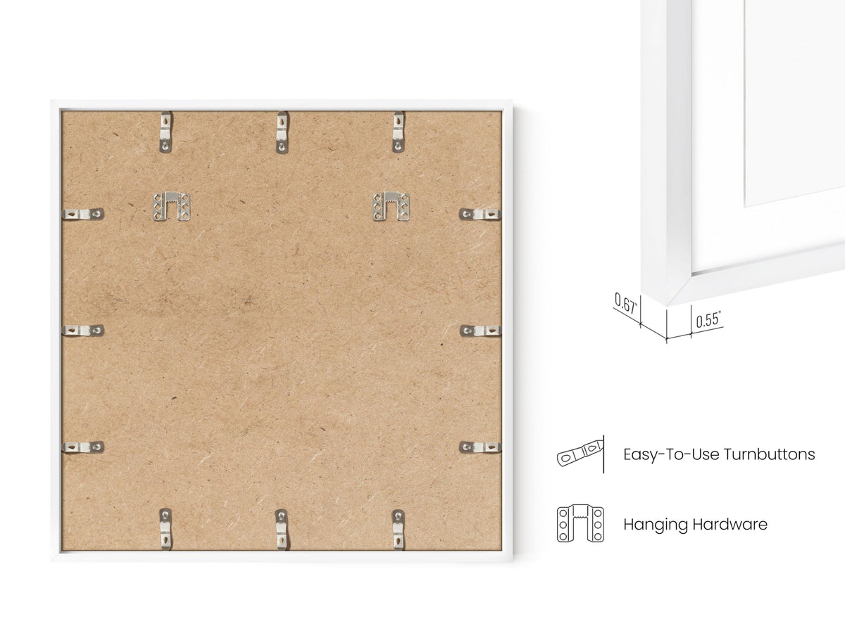 20x20 White Aluminum Frame Set of 4