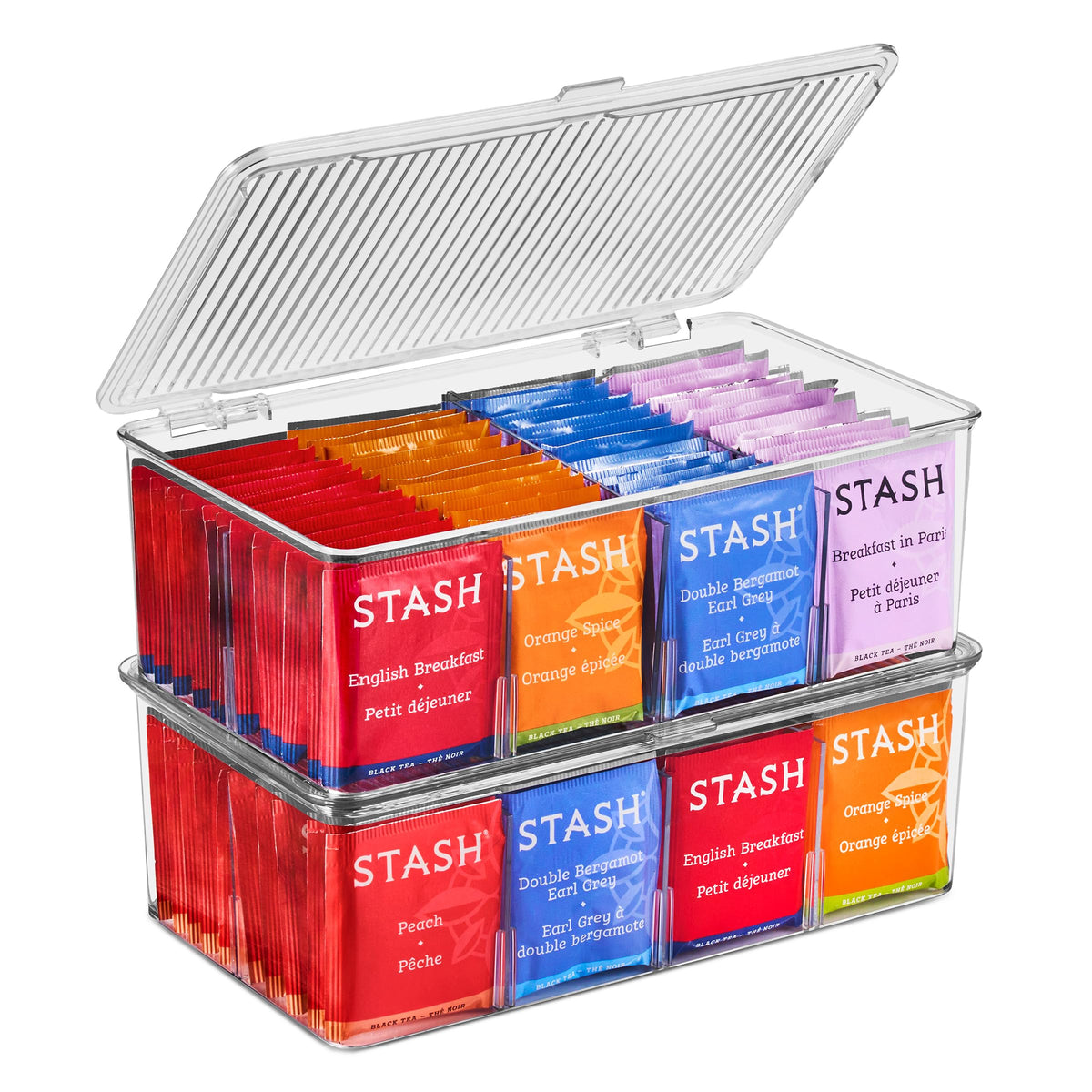 2 Pack Tea Bag Organizer Bins w (2 Count)