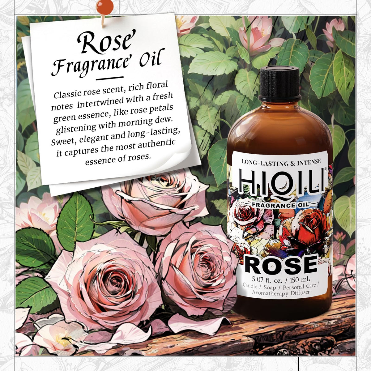 Rose Fragrance Oil for Perfume Making (5.07 Fl Oz)