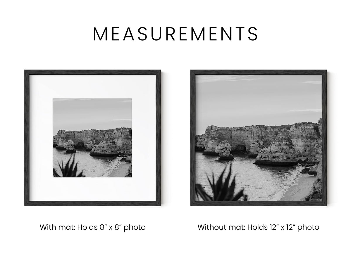 Solid Oak 12”x12” Picture Frame Matted to 8”x8”