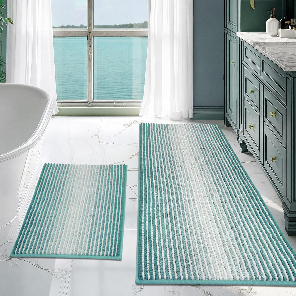 Bathroom Rugs Sets 2 Piece (10.76 Sq Ft)