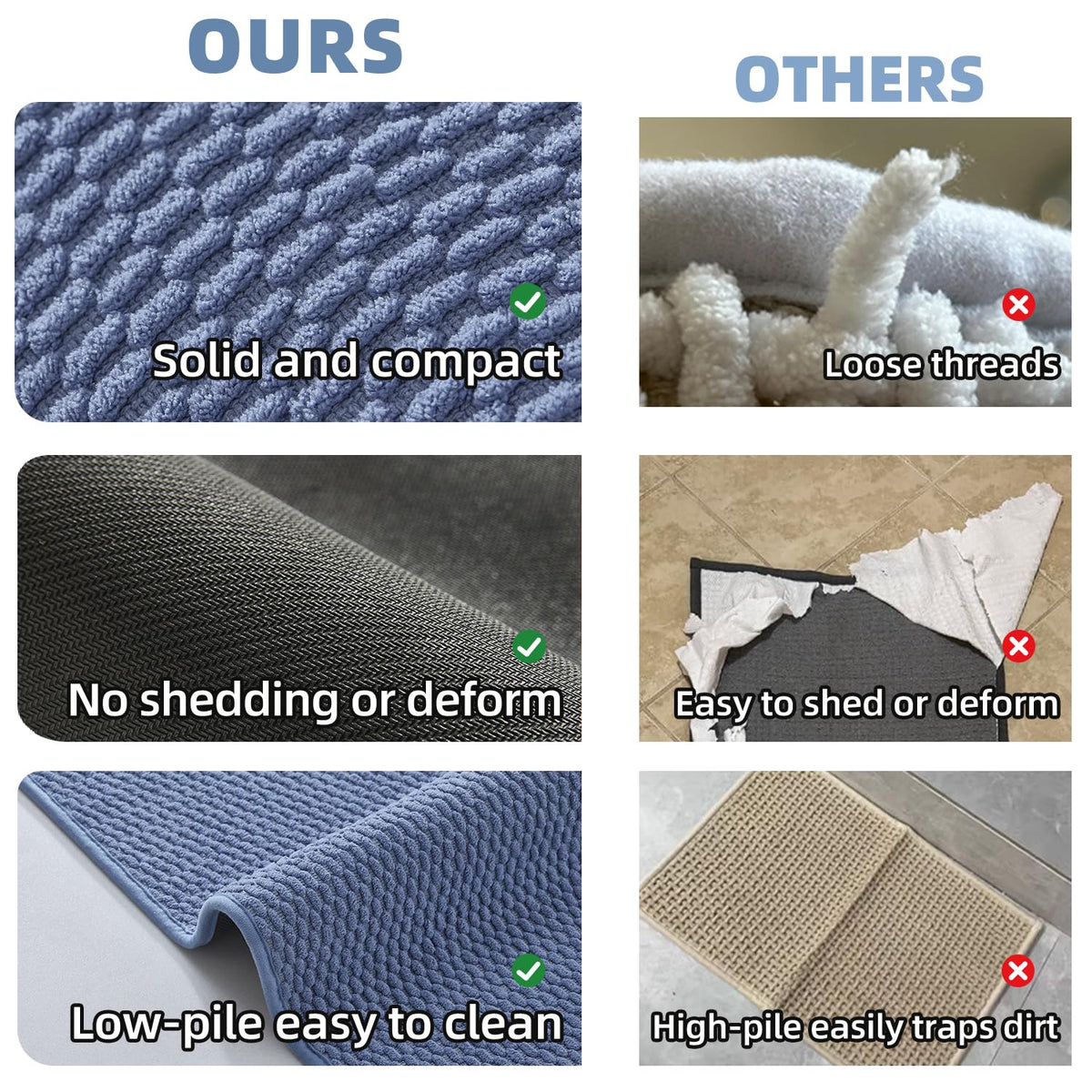 Small Bathroom Rugs Non Slip Washable Bath Rugs Super Absorbent Bathroom Rug Thin Quick Dry Low Pile Bath Mats