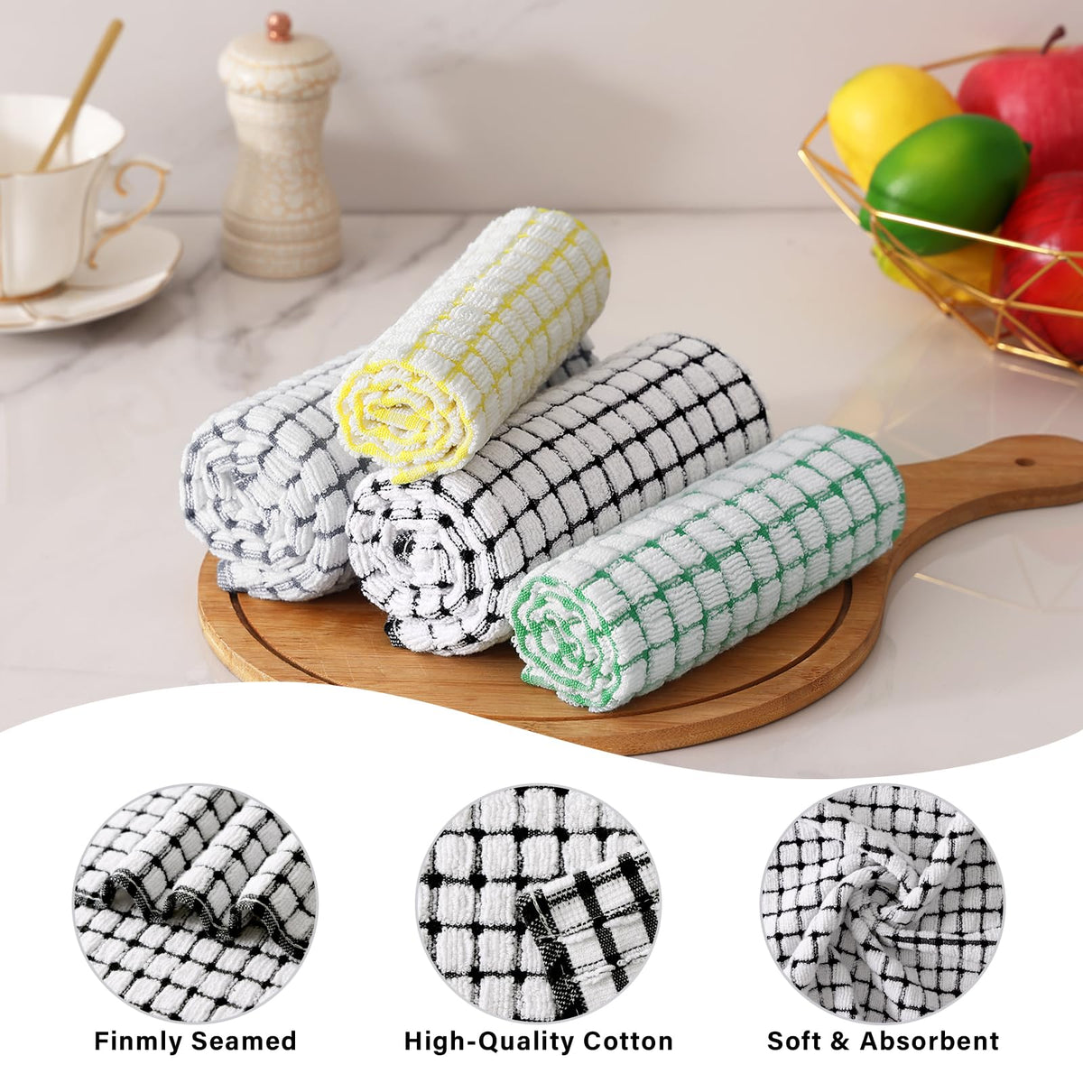 Cotton 24 Pack Terry Kitchen Towels (24 Count)