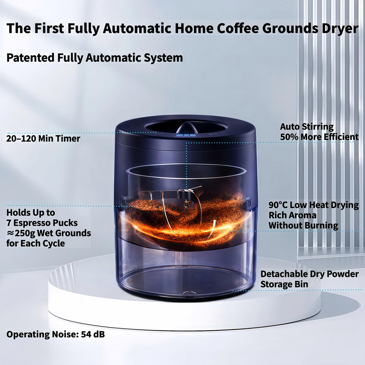 Automatic Coffee Grounds Dryer Hands