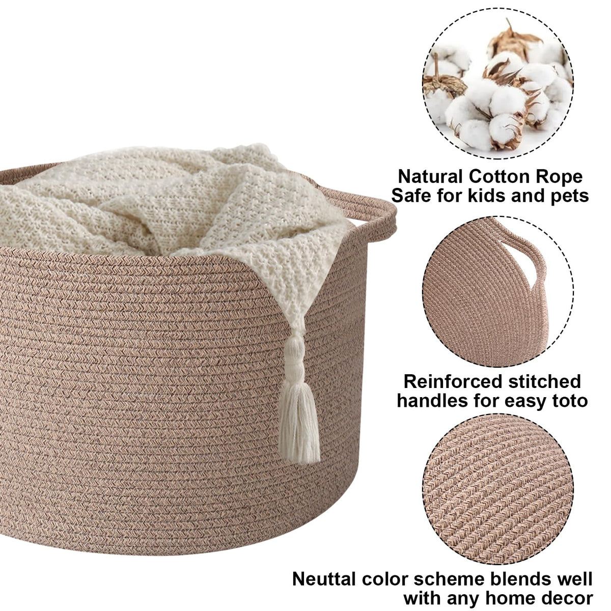 65L Large Blanket Basket