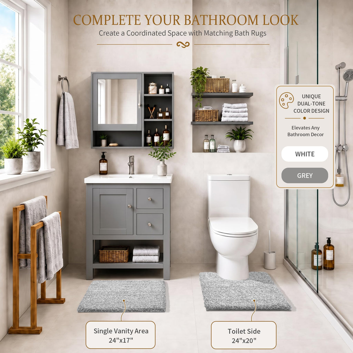 Bathroom Rugs Non Slip Washable