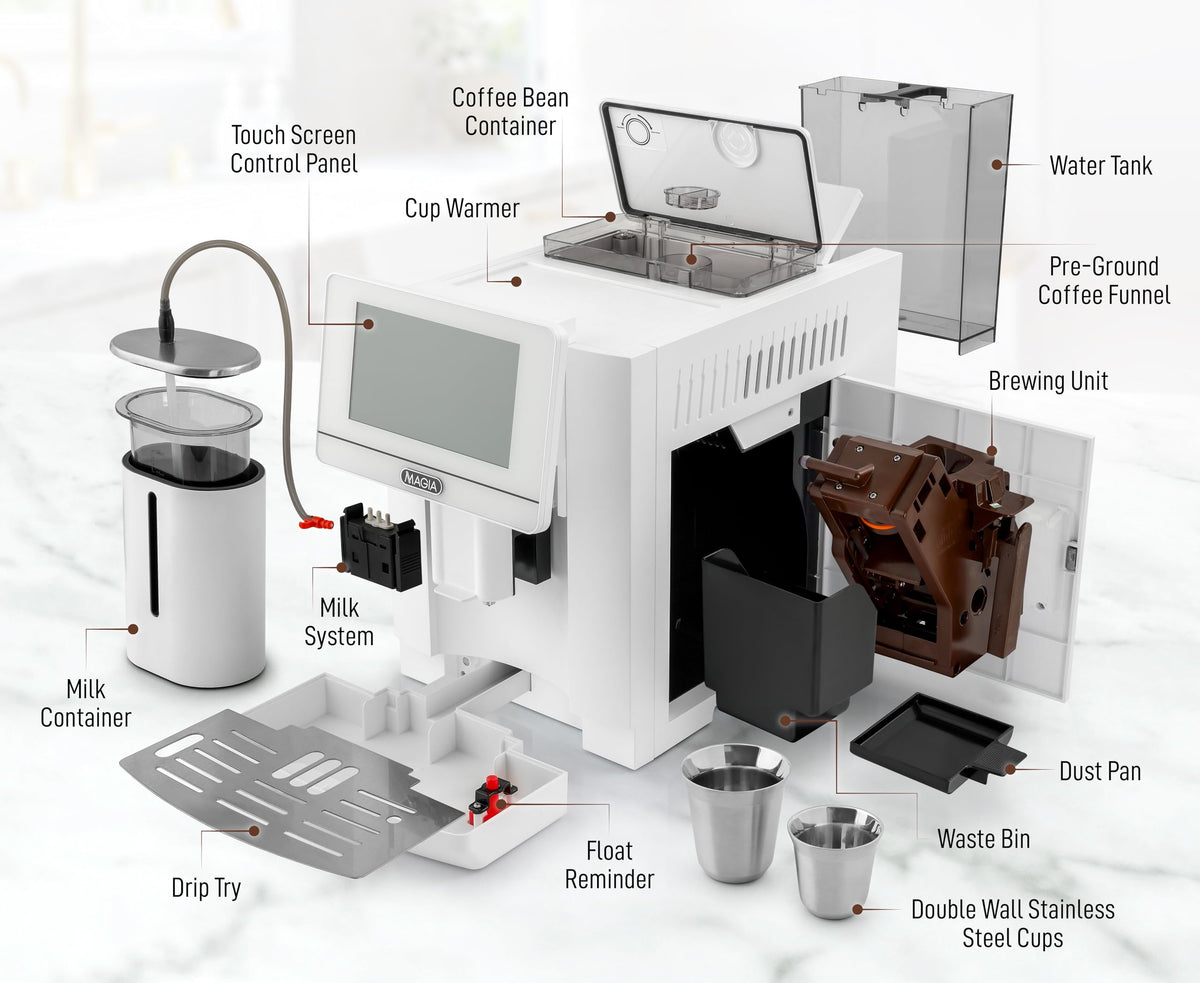 Zulay Magia Super Automatic Espresso Maker Machine with Grinder
