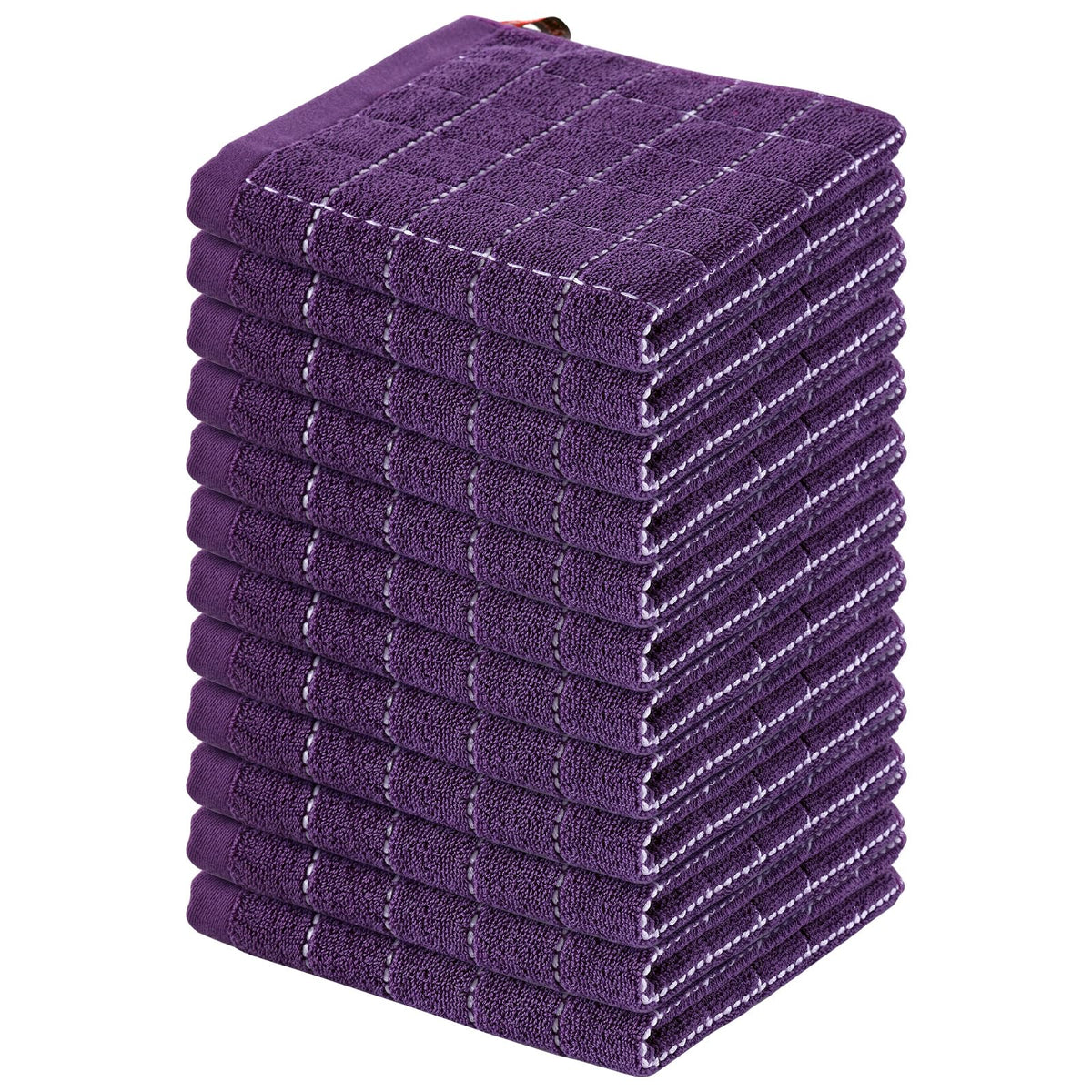 100% Cotton Terry Kitchen Dish Cloths (12 Count)