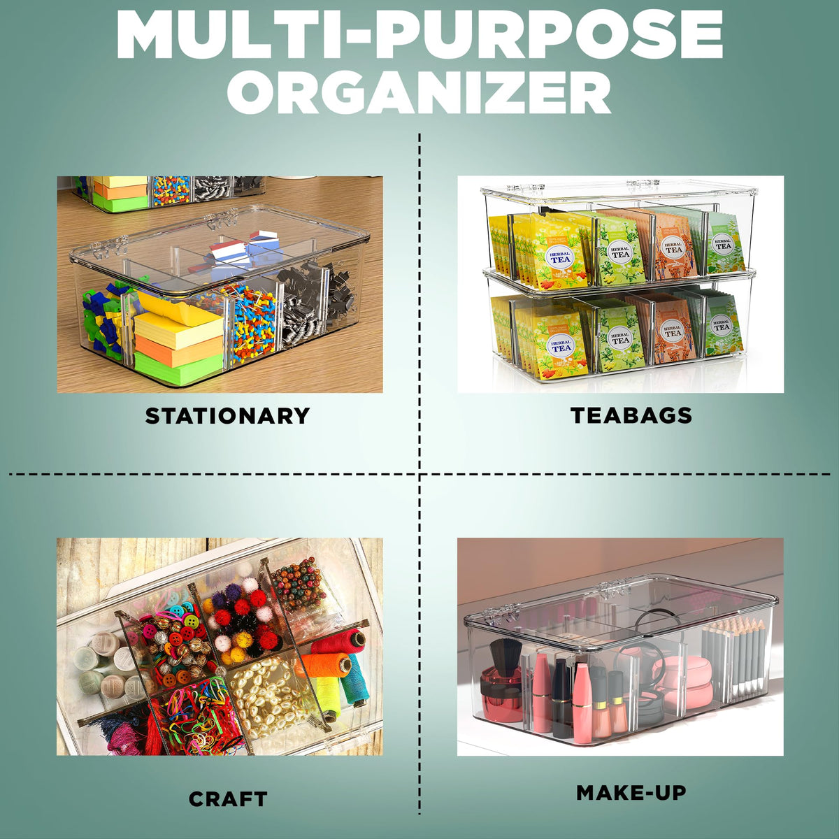 Tea Bag Organizer with Lids