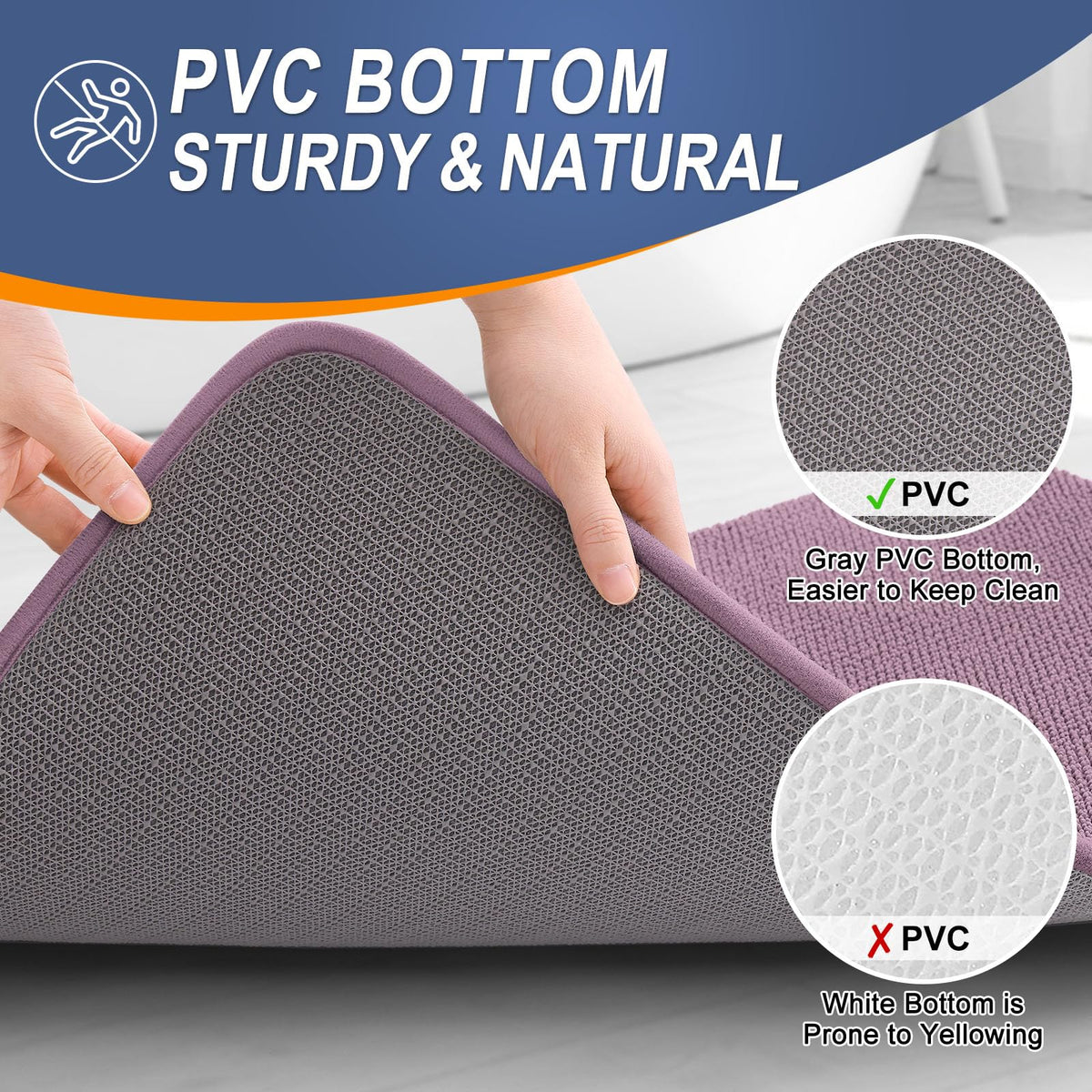 Memory Foam Bathroom Runner Rug 47x24