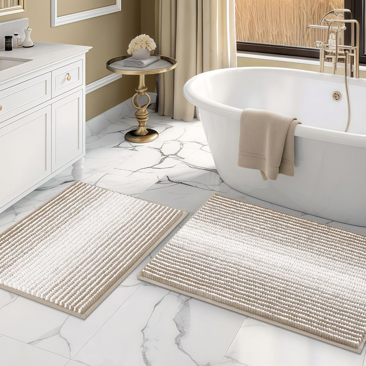 Bathroom Rugs Sets 2 Piece (8.853 Sq Ft)