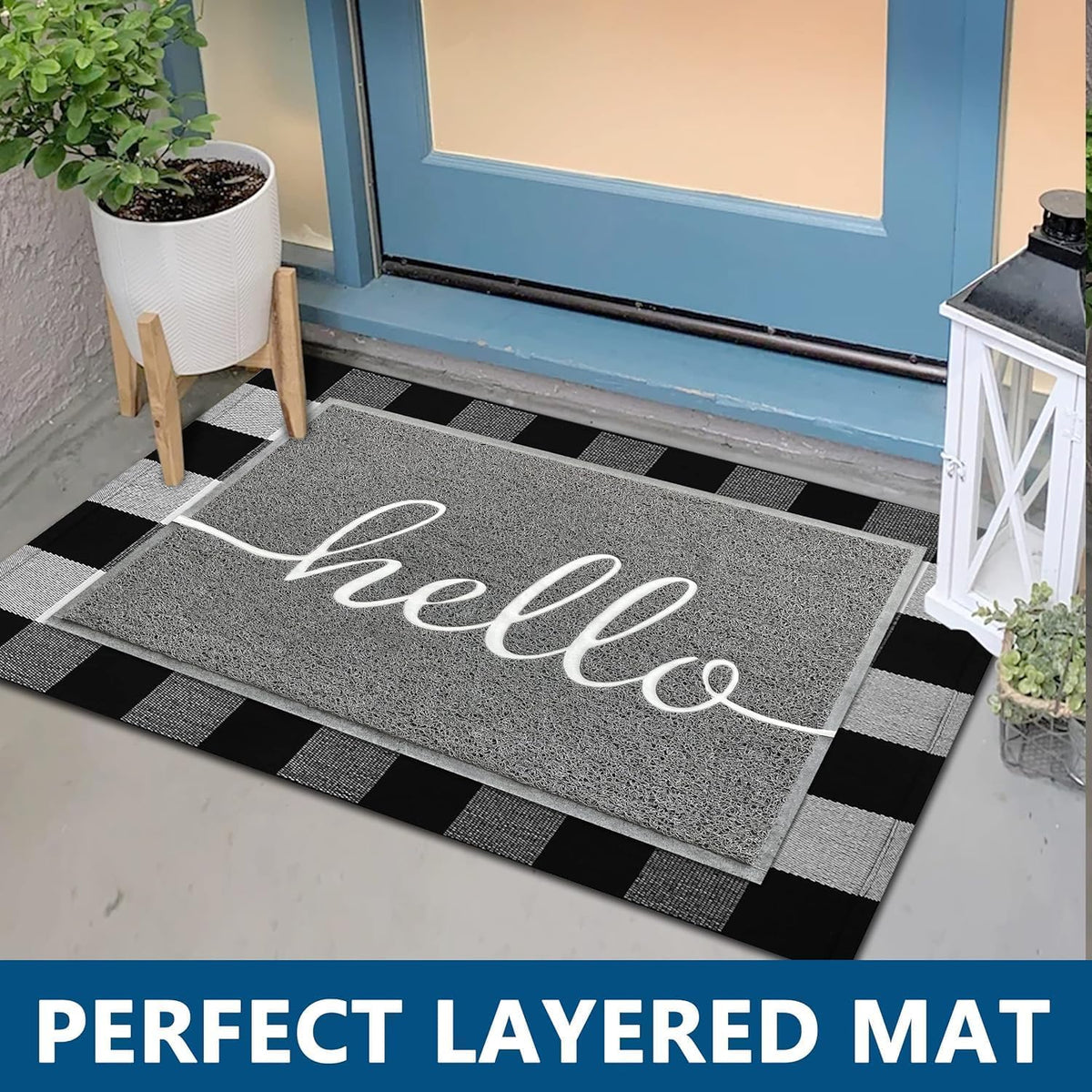 Door Mat Outside Inside Hello Doormat