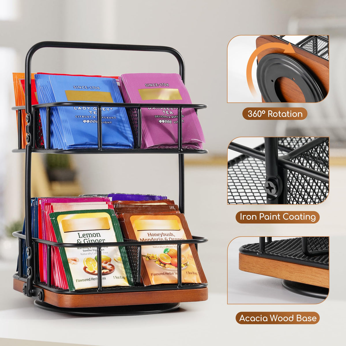Rotating Tea Bag Organizer