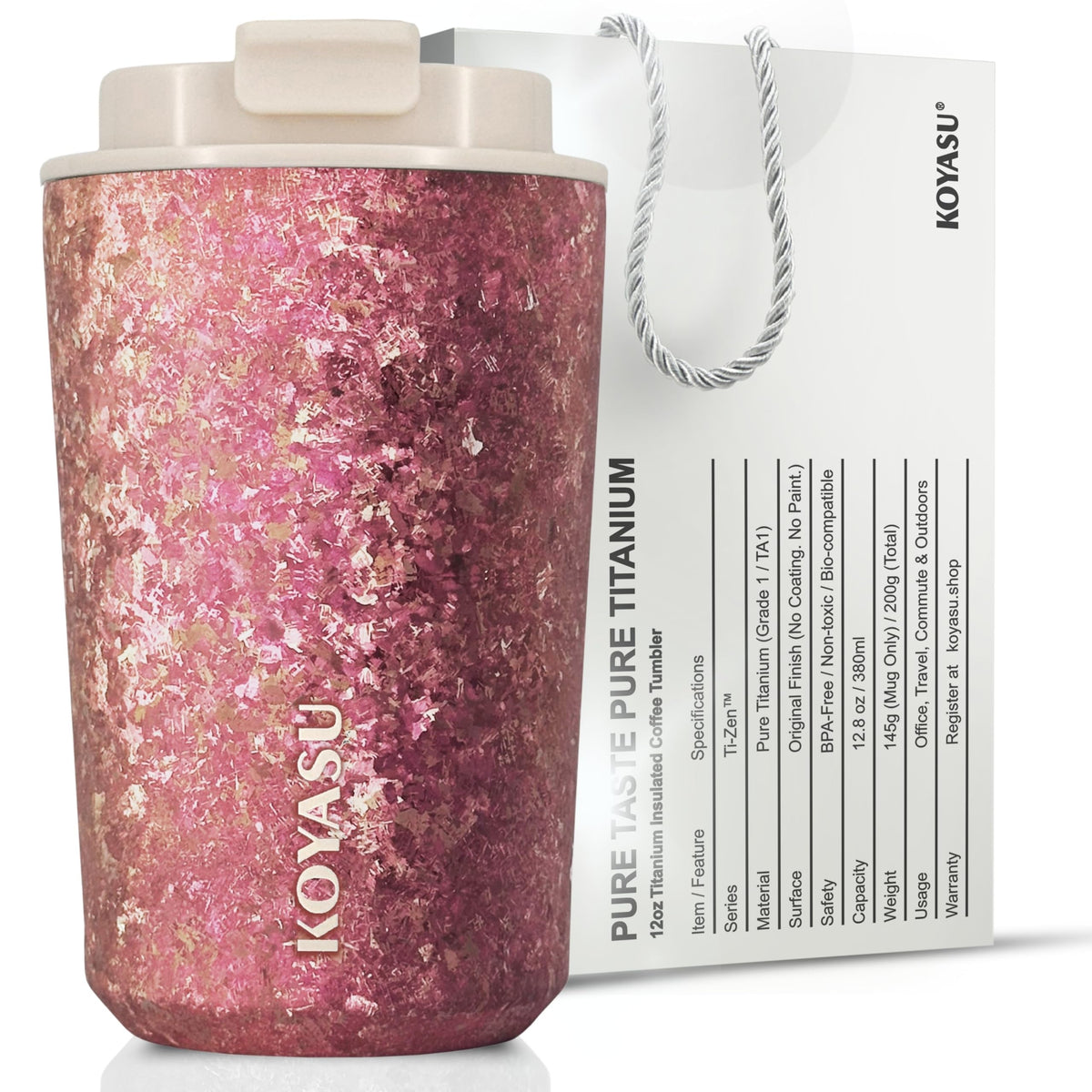 Ti Zen 12oz Pure Titanium Travel Coffee Mug