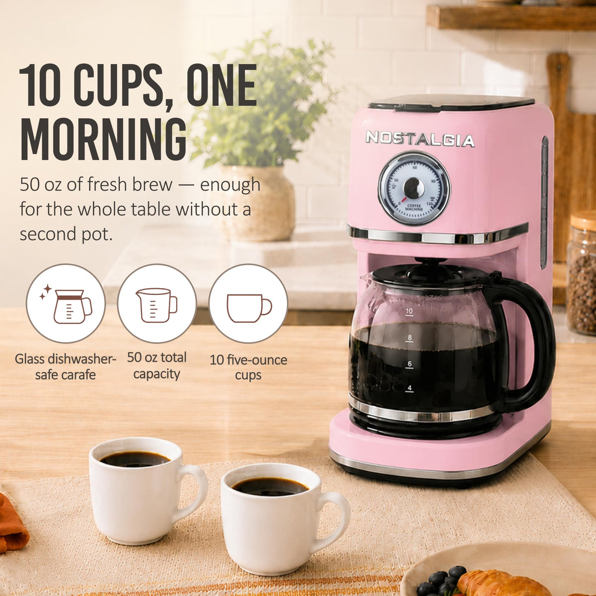 Classic Retro 10 Cup Coffee Maker