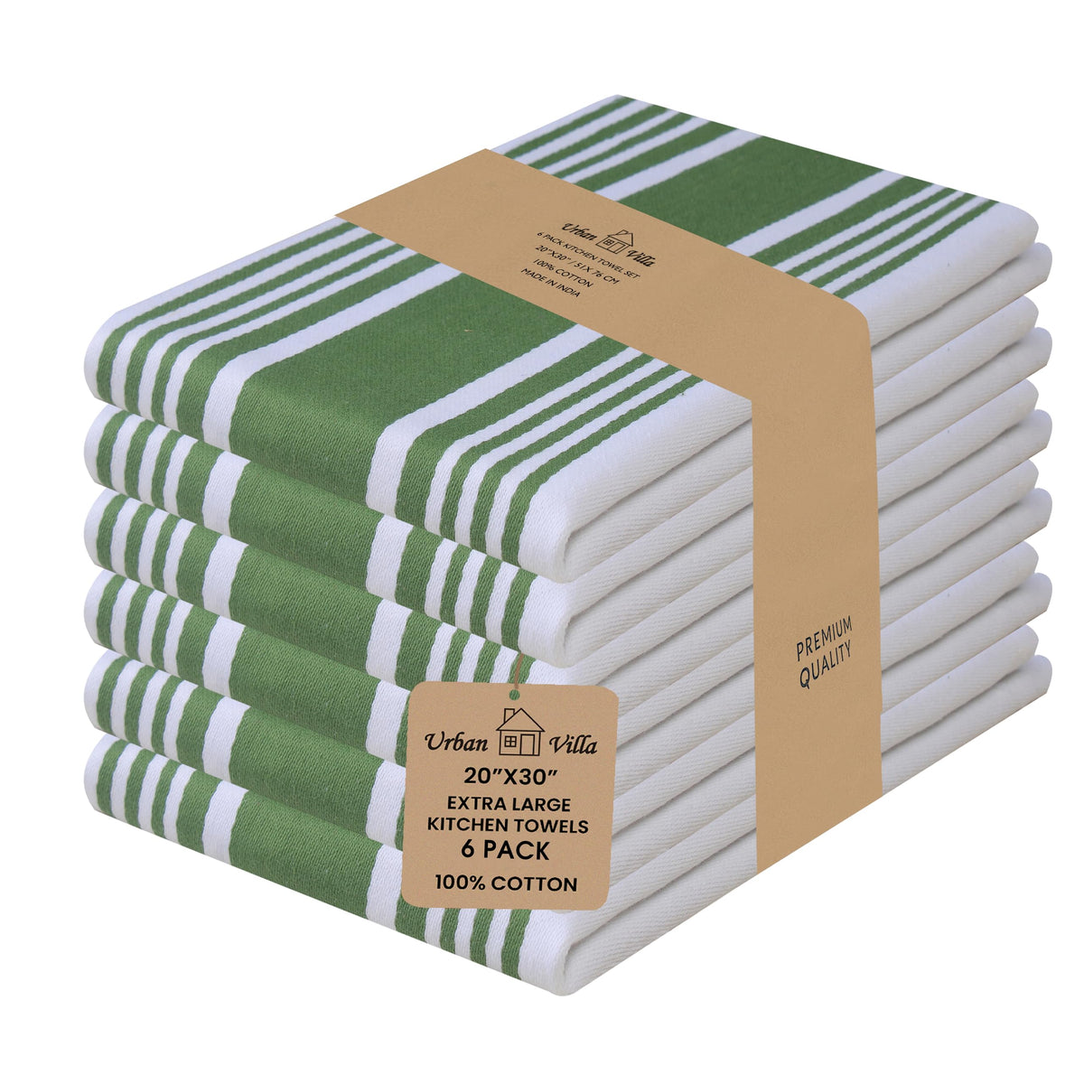 Kitchen Towels Cotton Dish Towels 20”x30” (6 Count)