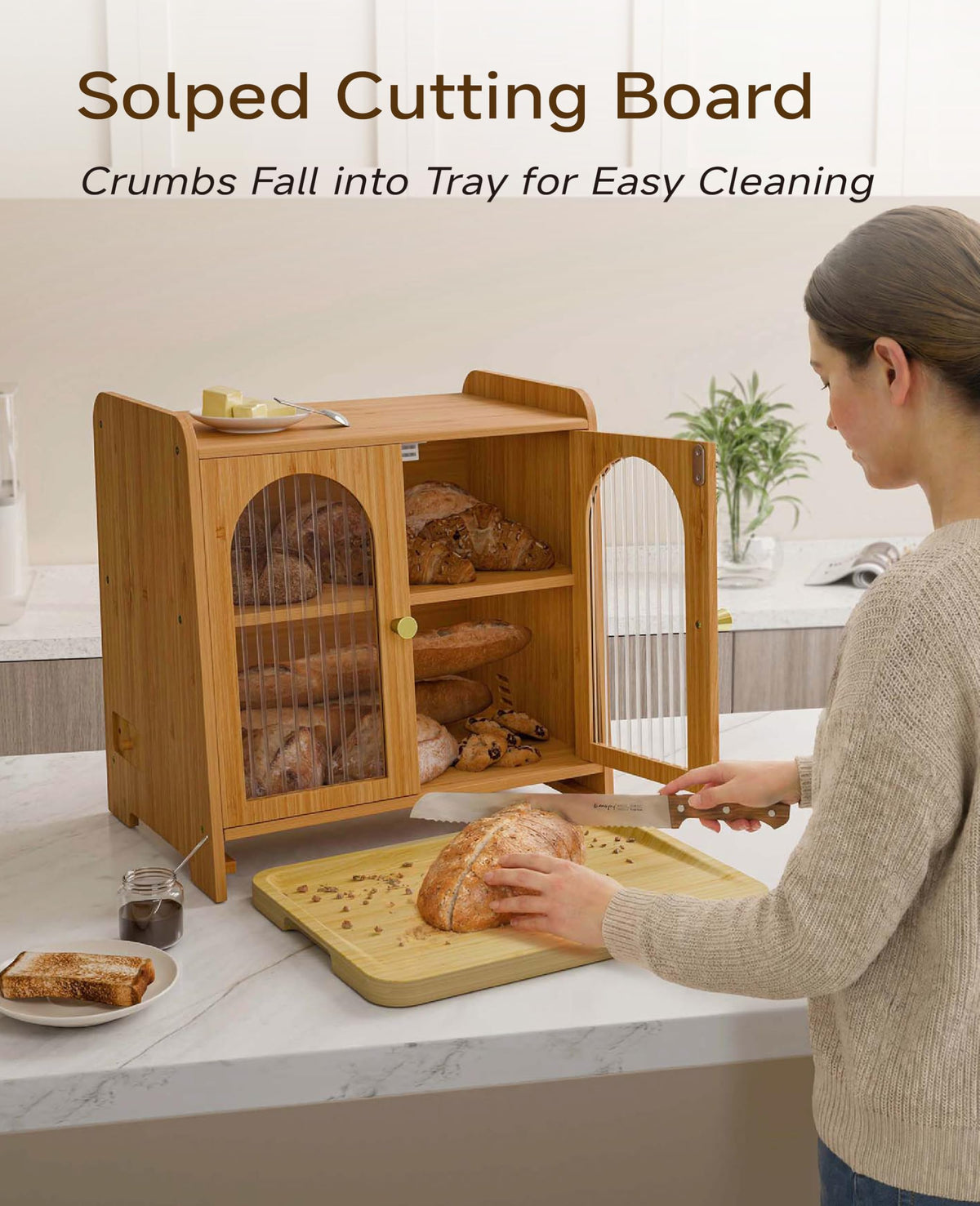 Bread Box for Kitchen Countertop