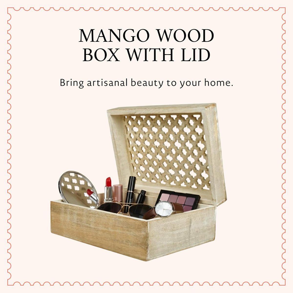 Trellis Mango Wood Box