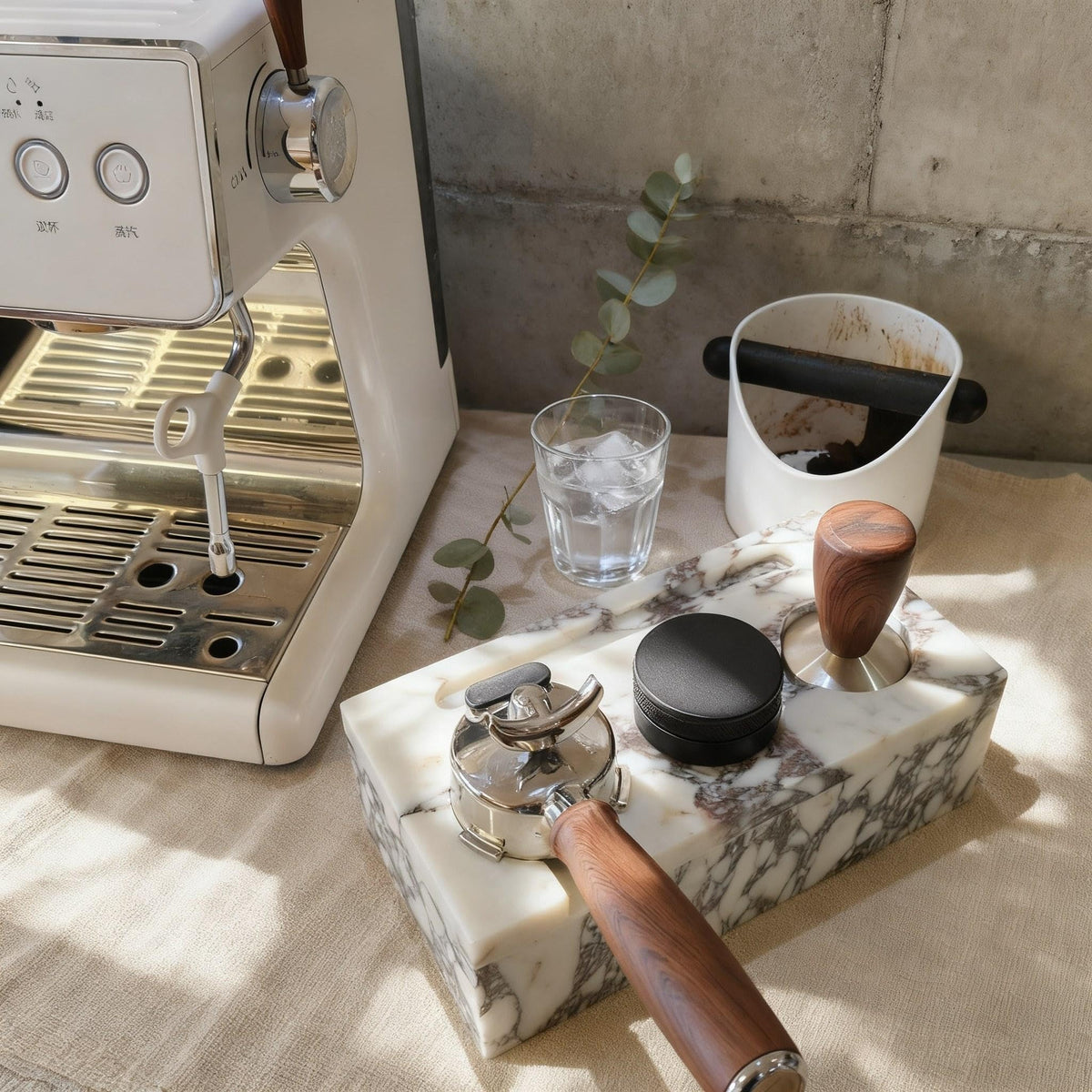 Natural Marble Espresso Tamping Station for 51mm and 53mm