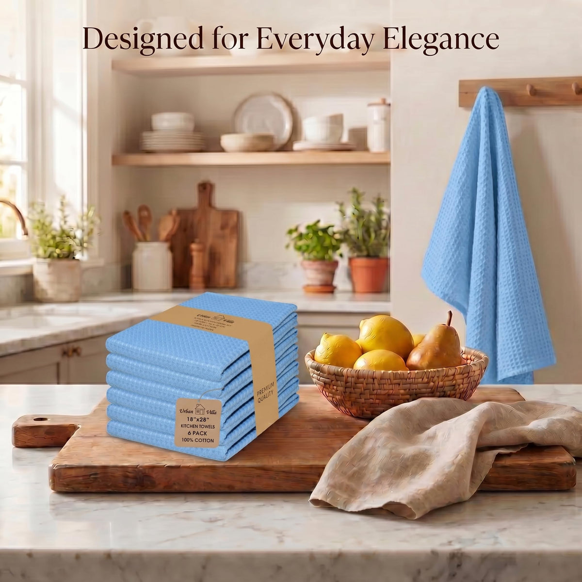 Kitchen Towels Cotton Dish Towels 20”x30” (6 Count)