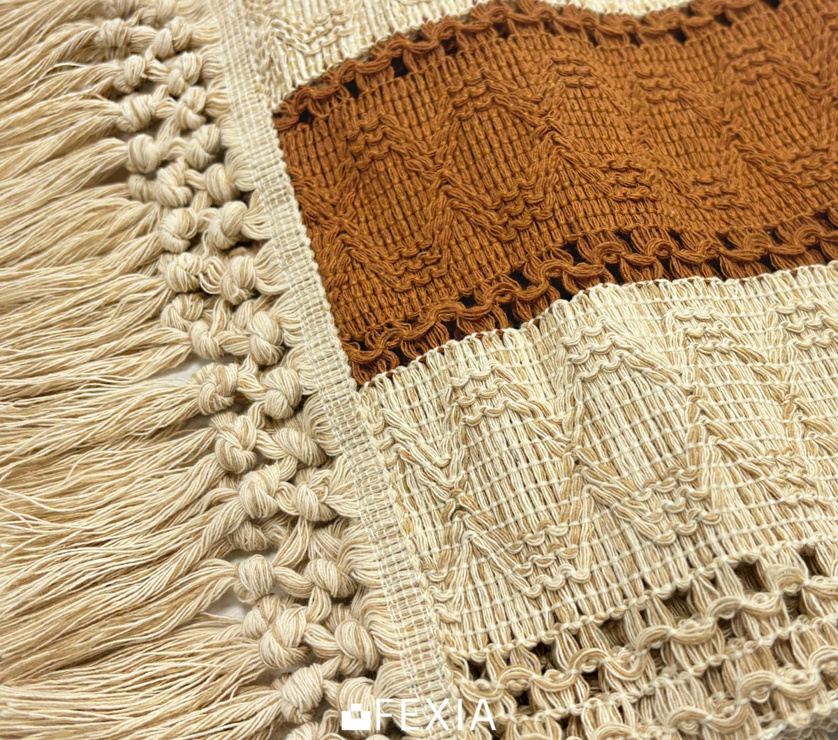 Boho Table Runner for Home Decor 12x72 Fall Coffee Table Decor Caramel (6 Foot)