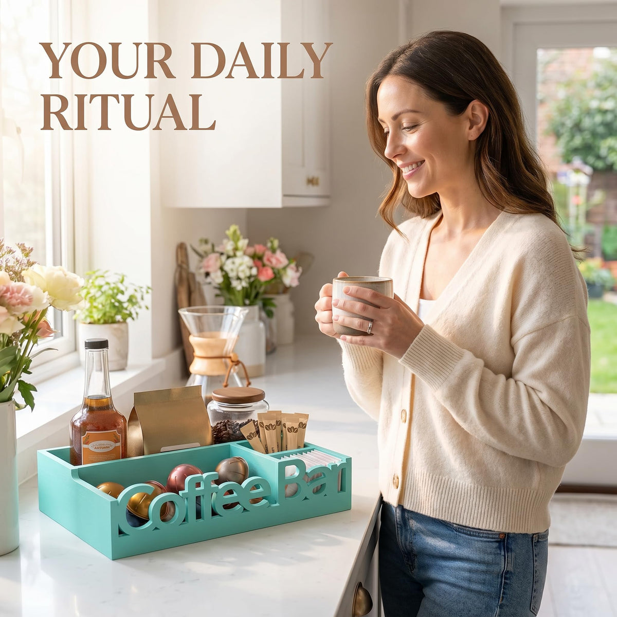 Coffee Bar Organizer Countertop