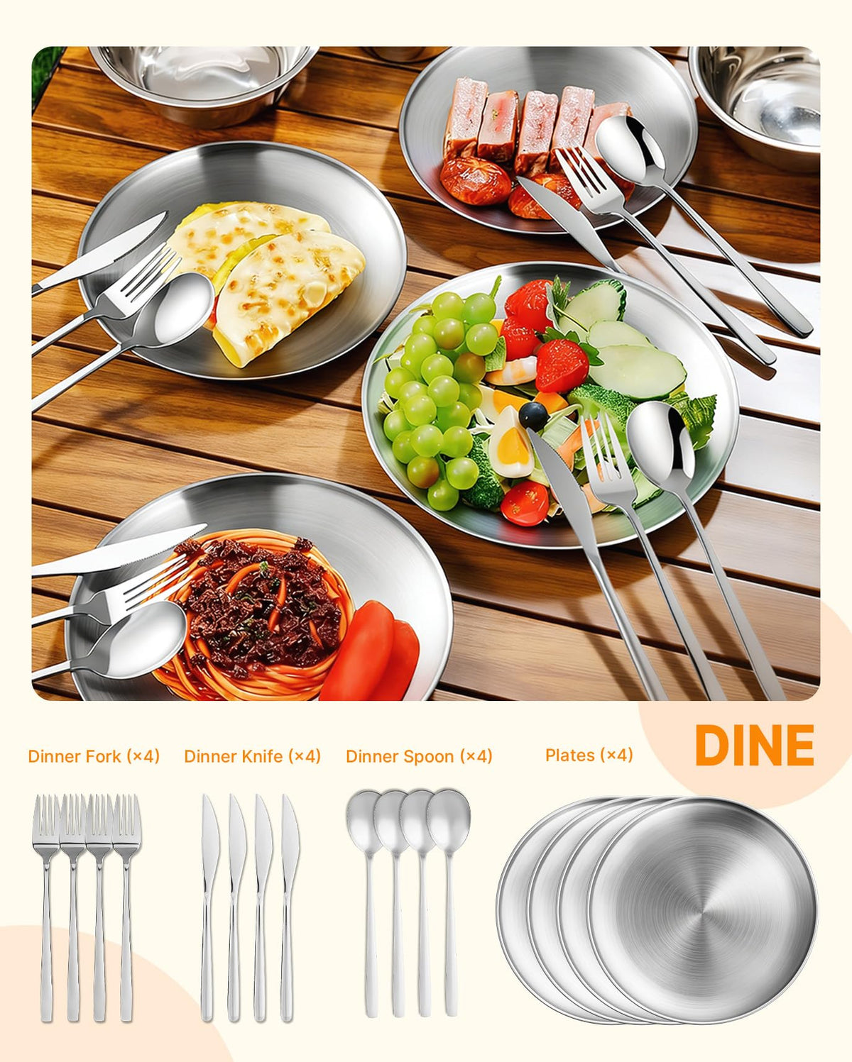 Portable Camping Cooking Utensils Set 28PCS (28 Count)