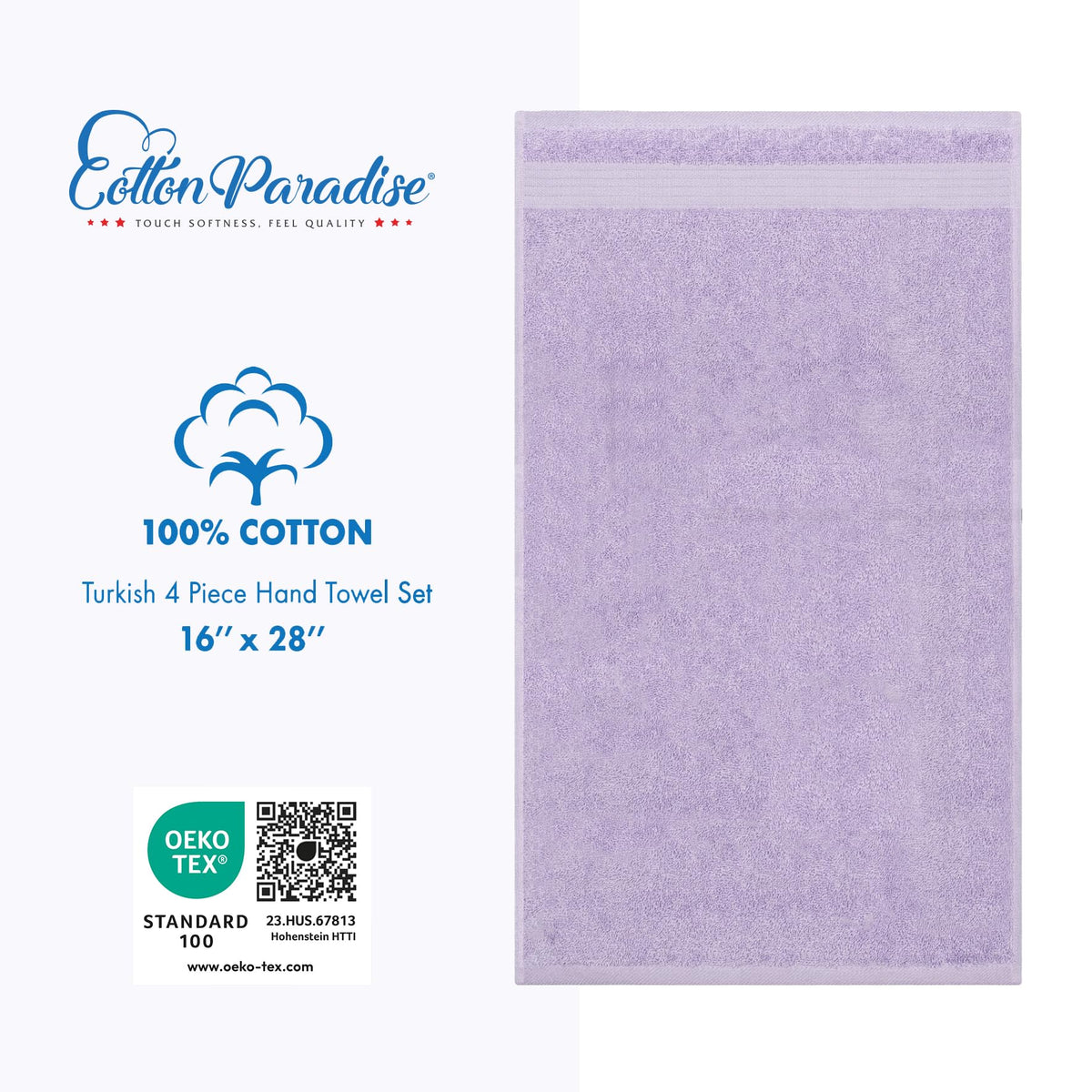 100% Cotton Turkish Towel Set (4 Count)