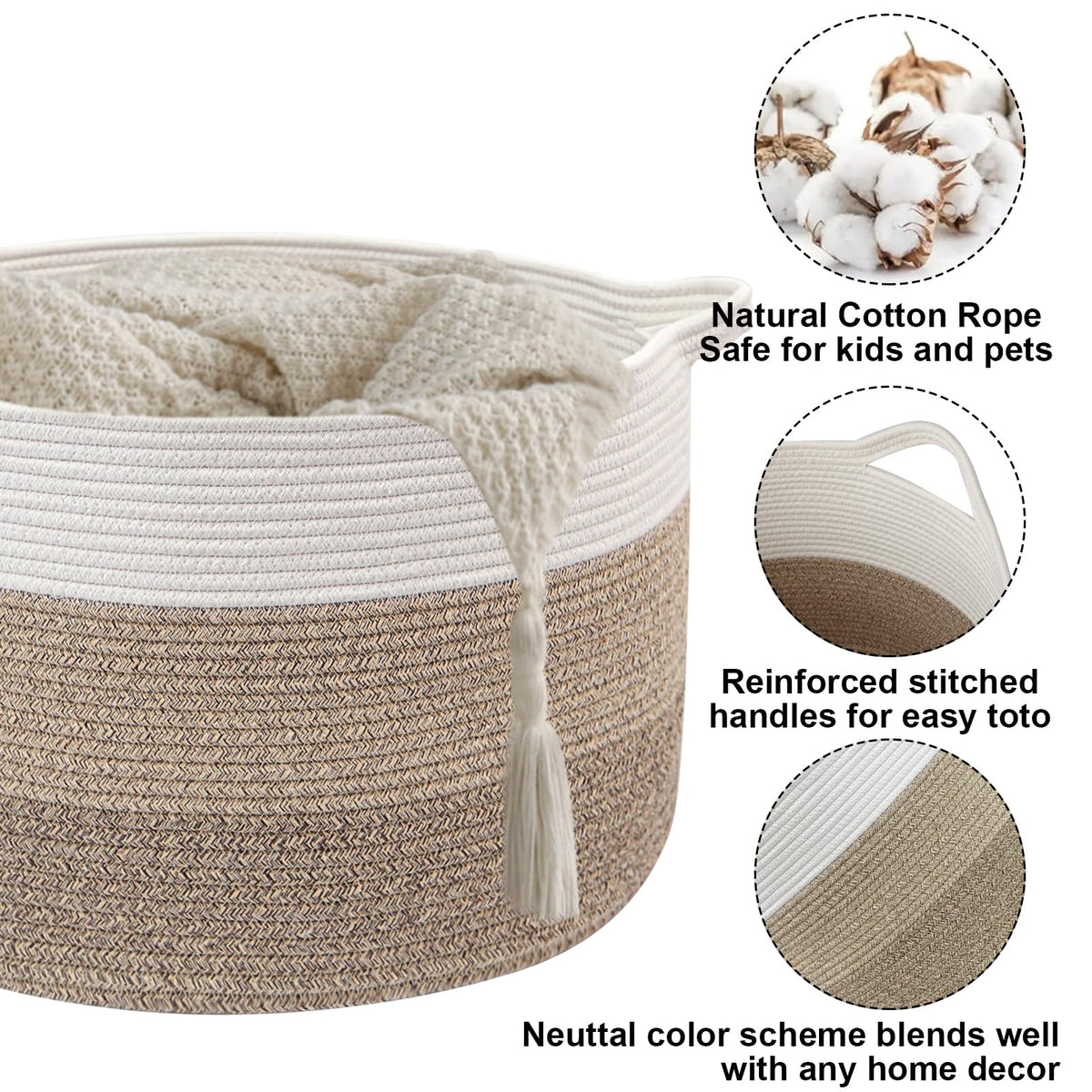 90L Extra Large Blanket Basket