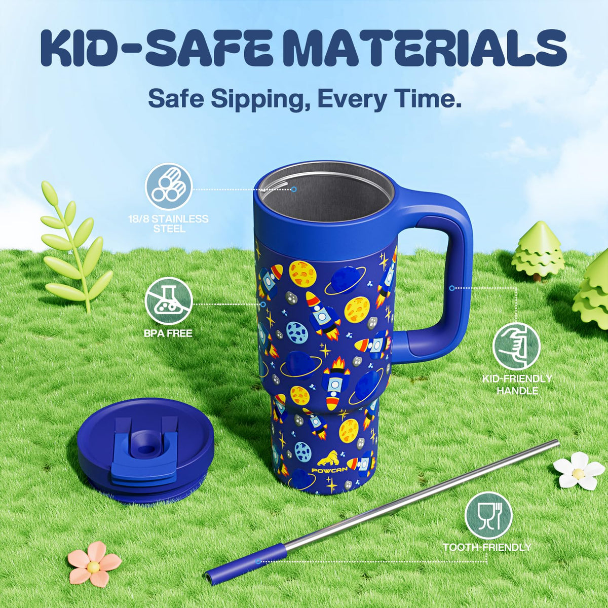 24 oz Stainless Steel Tumbler for Children (24 Count)