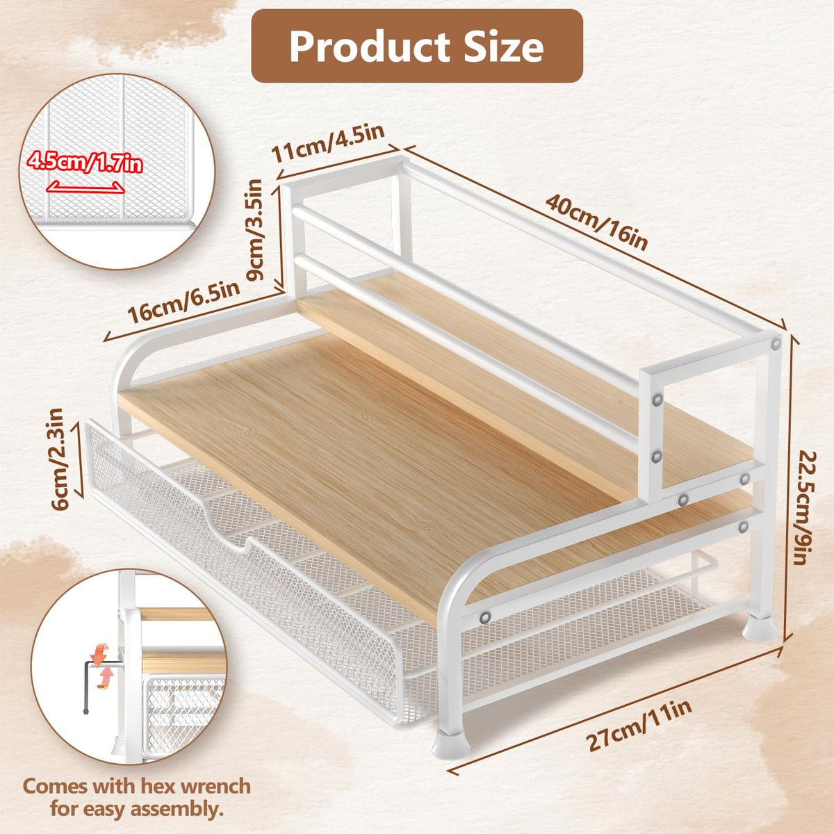 Coffee Syrup Rack Organizer