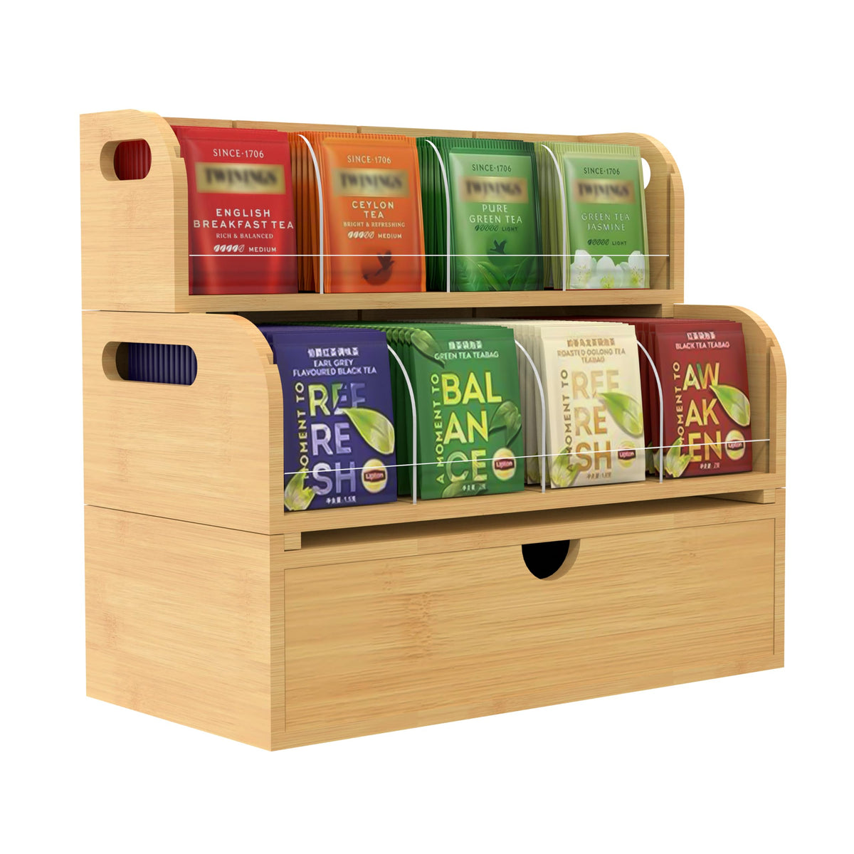 Bamboo Tea Organizer