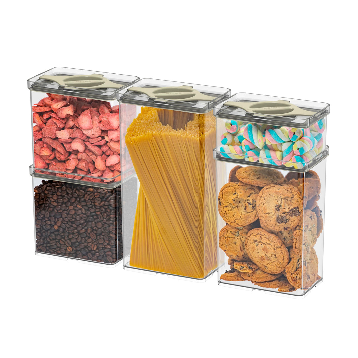 Airtight Pantry Storage Container 5 PC Set Twist (5 Count)
