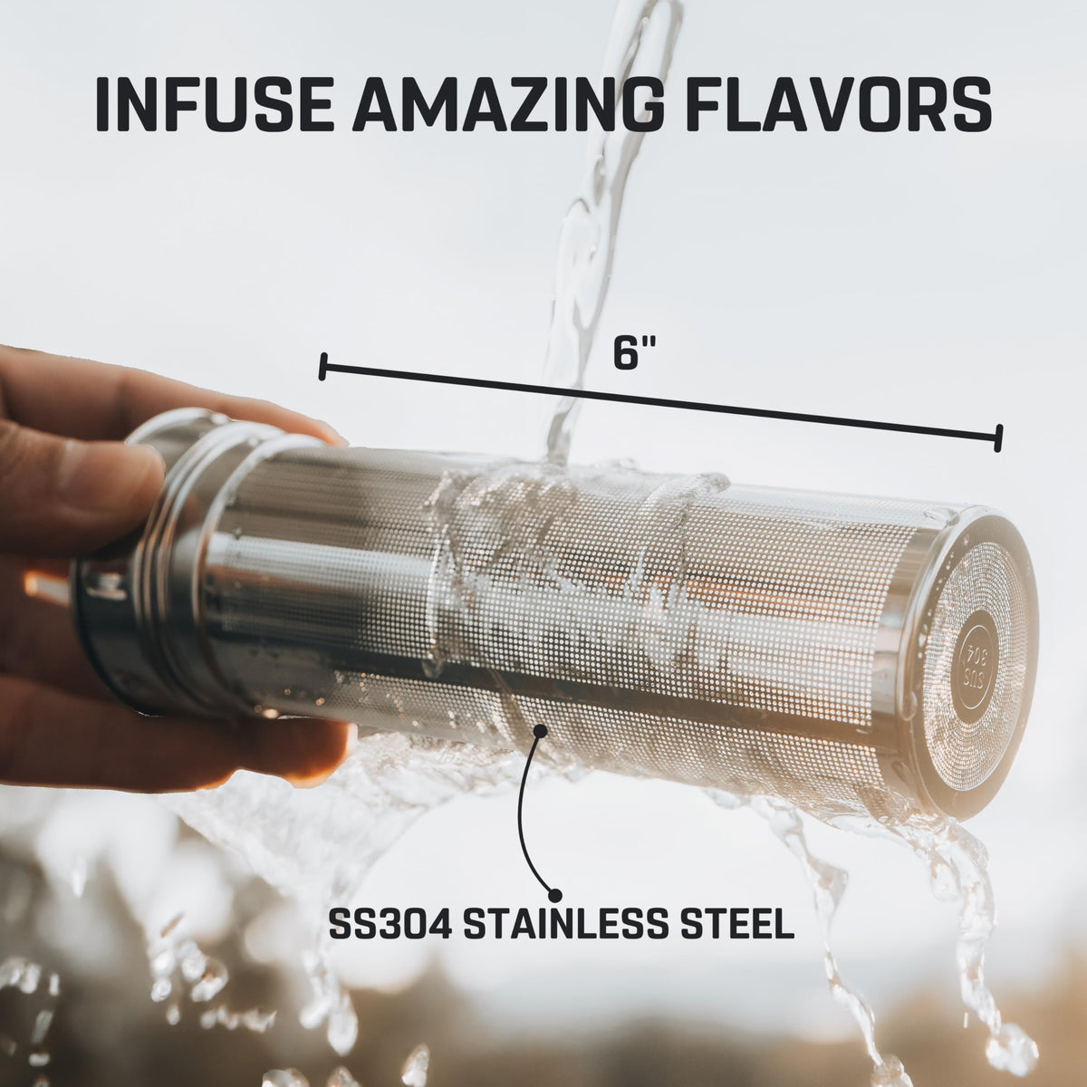 Vessence 24 Oz Stainless Steel Tea Infuser Bottle for Loose Leaf Tea