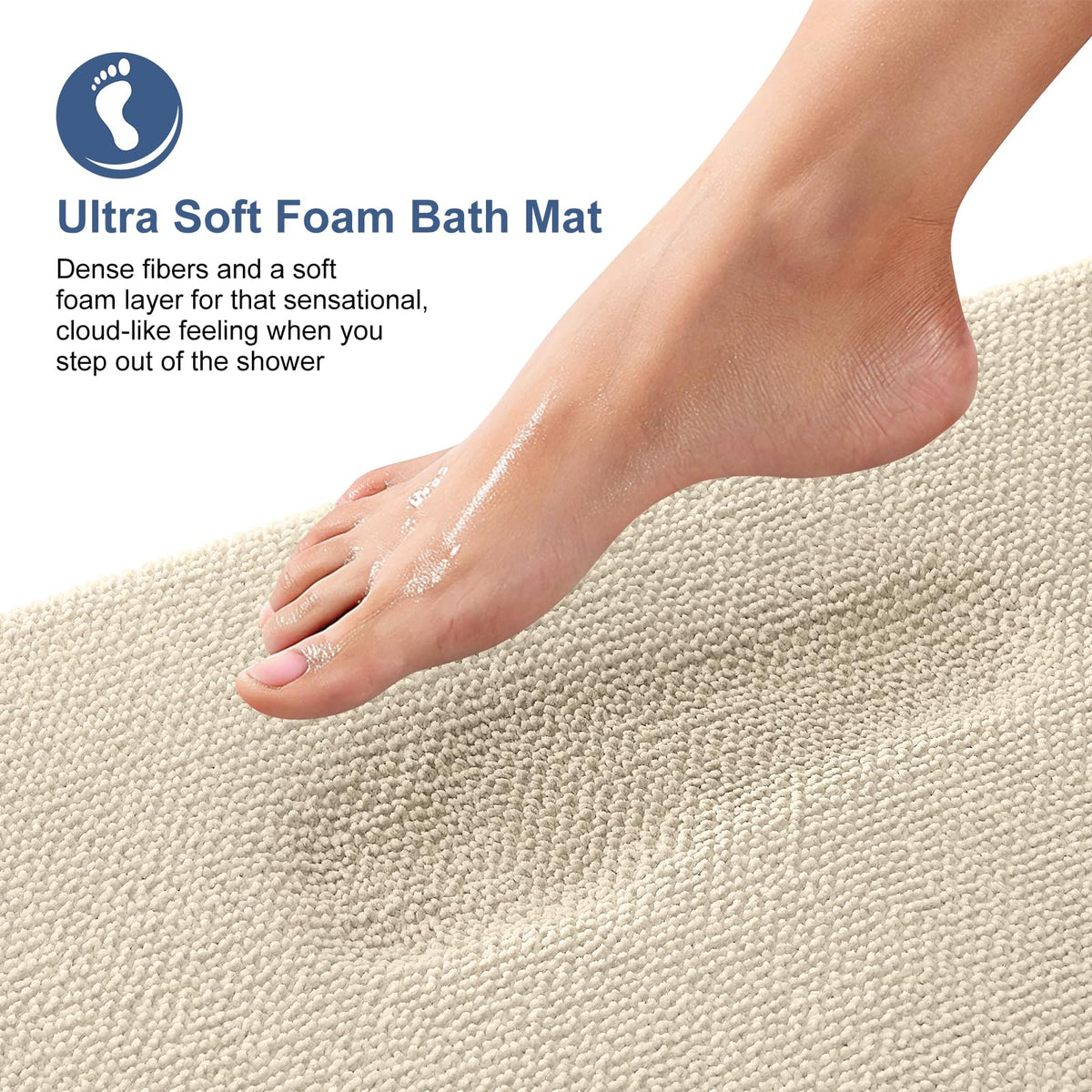 Memory Foam Bathroom Runner Rug 59x24 (13.5 Sq Ft)