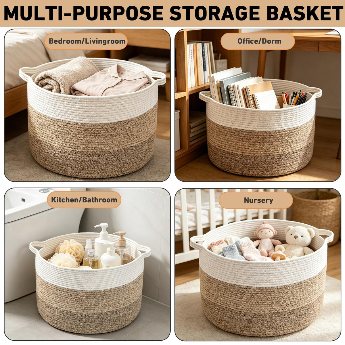 90L Extra Large Blanket Basket