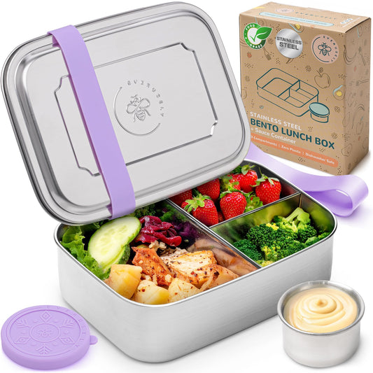 Stainless Steel Bento Box + Condiment Container