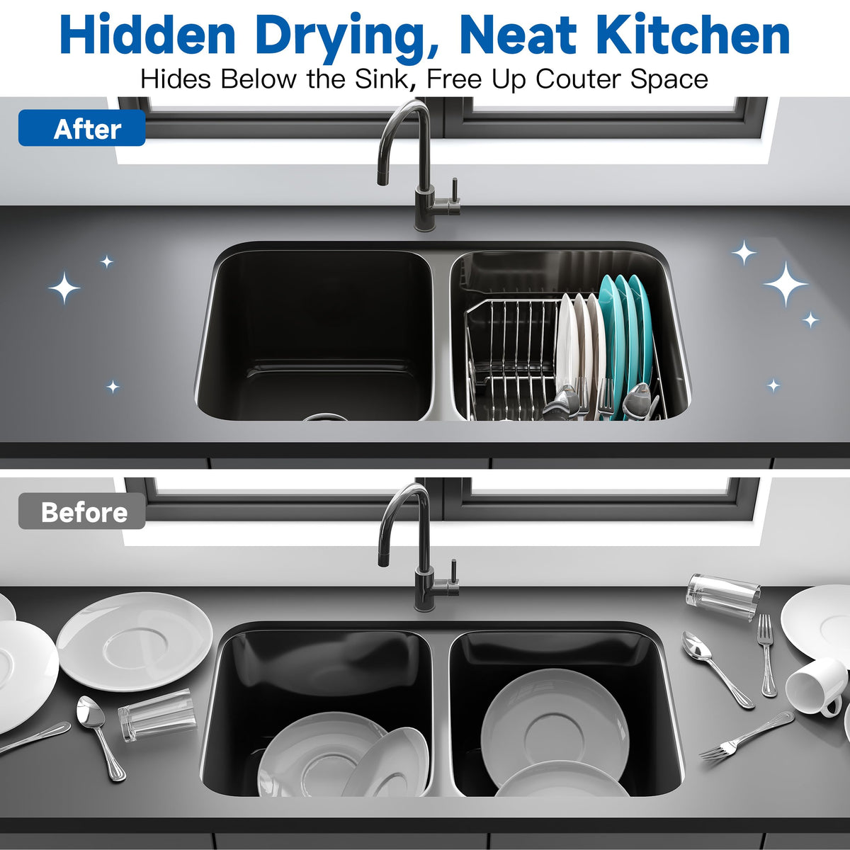 in Sink Dish Drying Rack