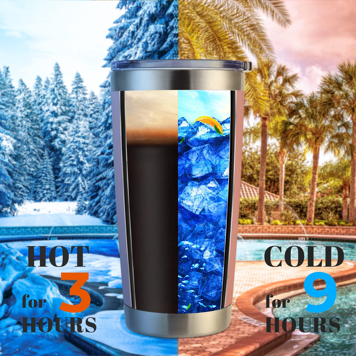 20oz Stainless Steel Tumbler Bulk with Lid