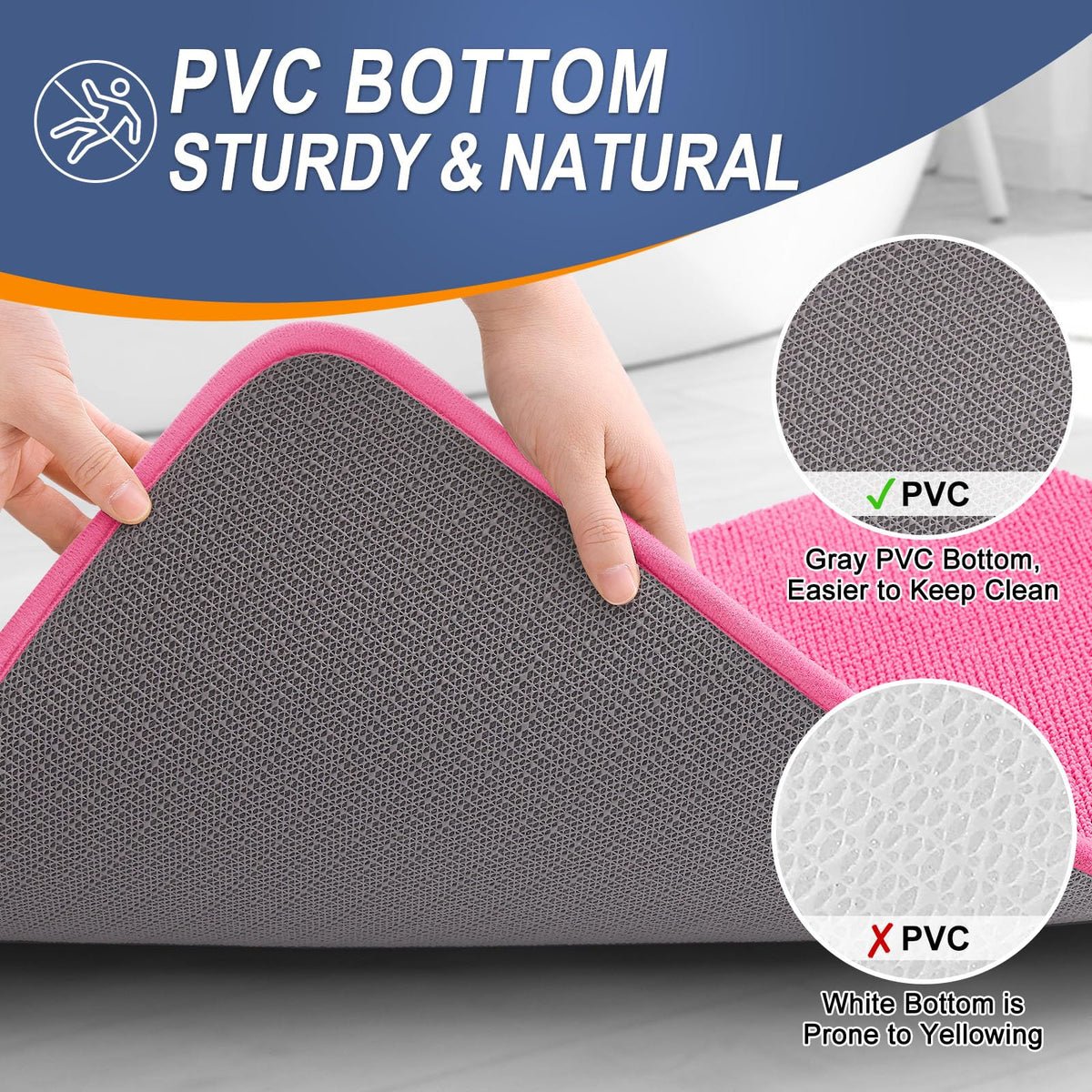 Memory Foam Bathroom Runner Rugs 47x20