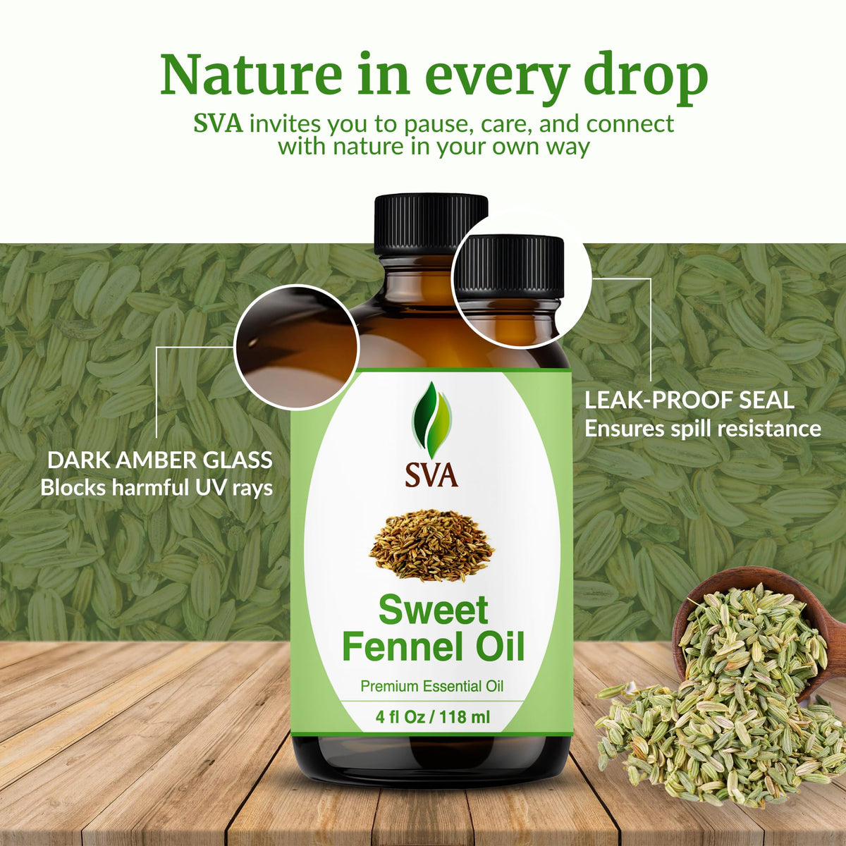SVA Sweet Fennel Essential Oil (4 Fl Oz)