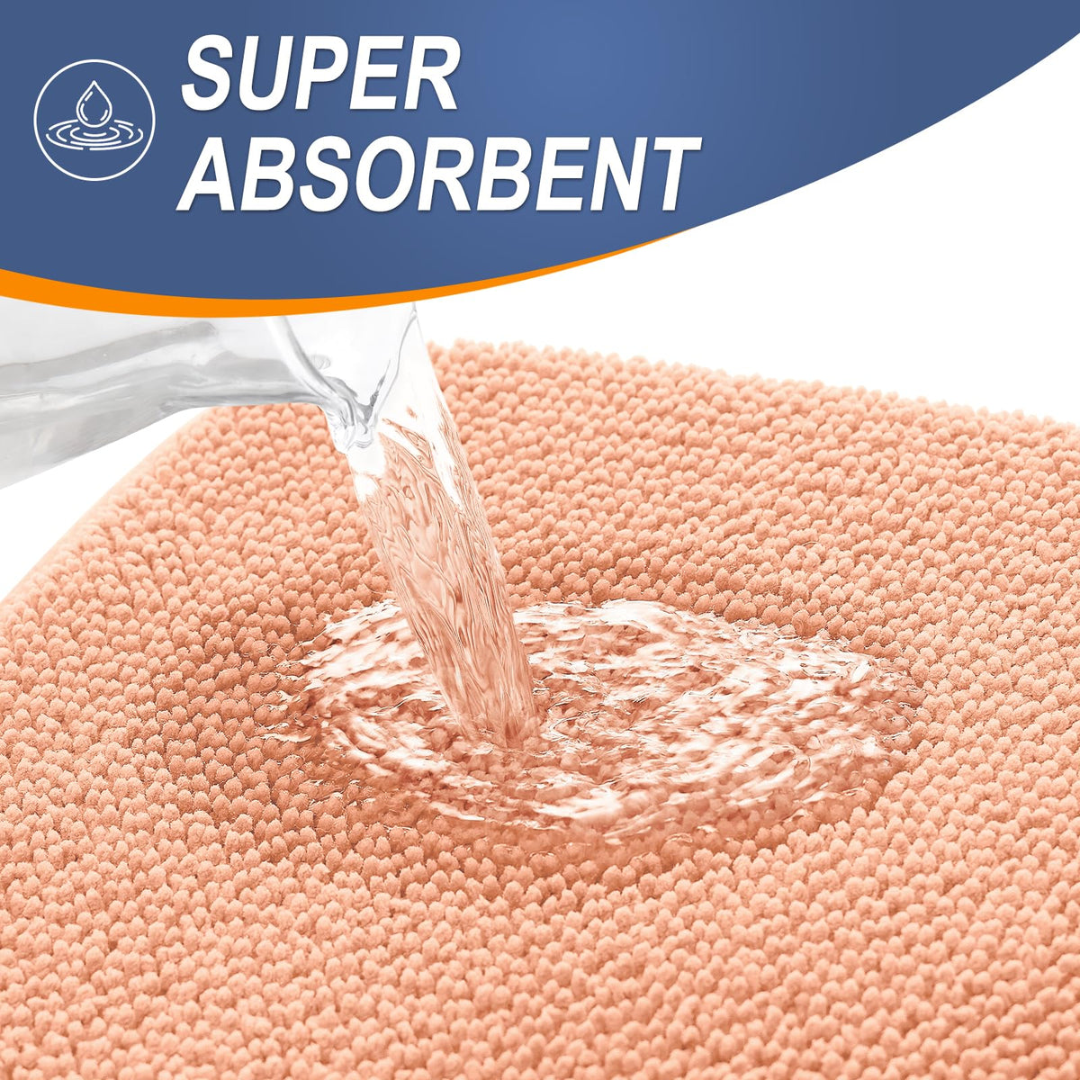Memory Foam Small Bathroom Rugs 24x16 (4 Count)