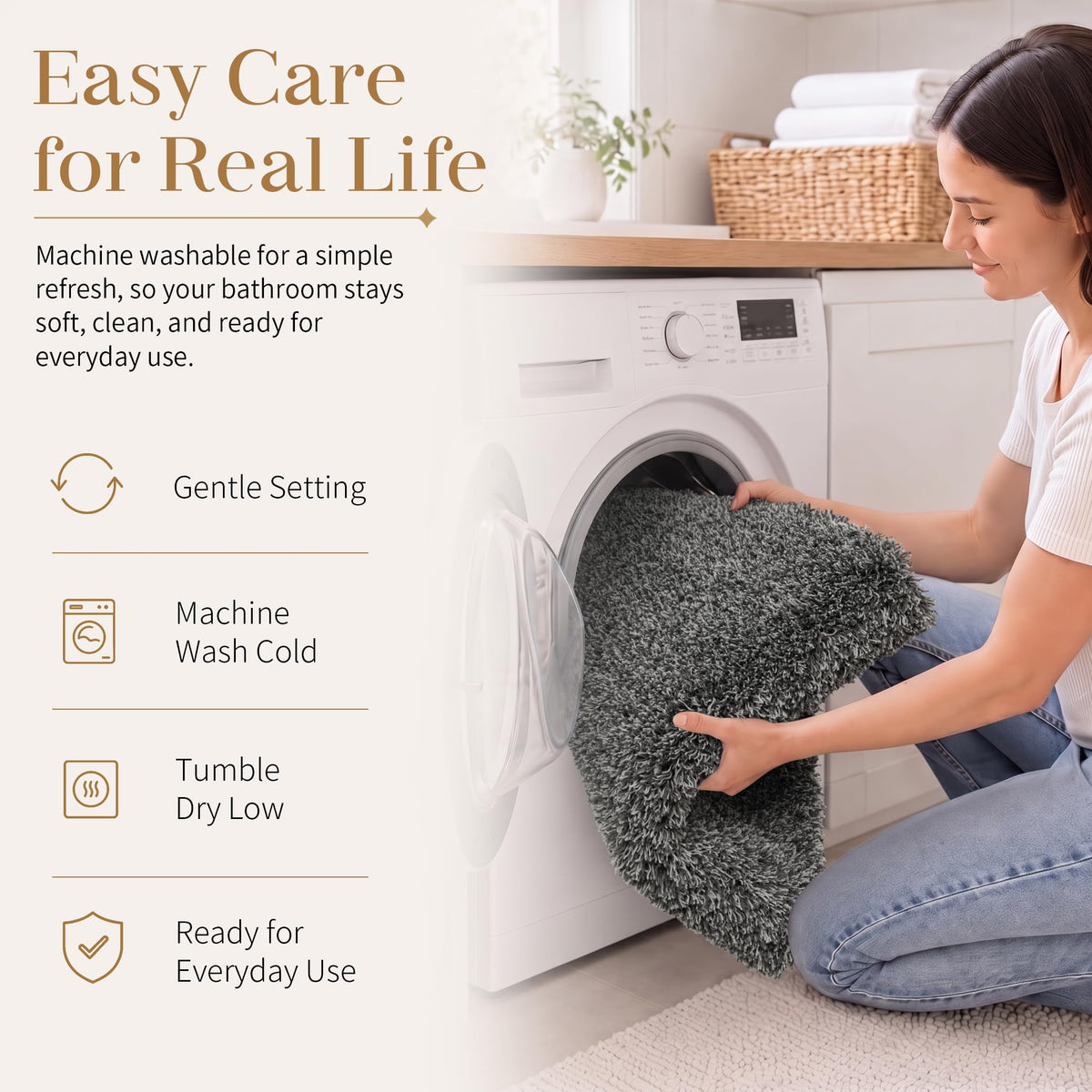 Bathroom Rugs Non Slip Washable