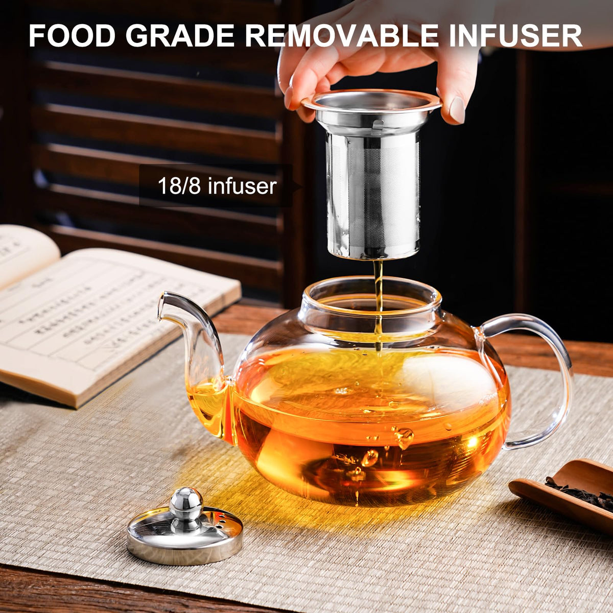Glass Teapot with Infuser (40 Fl Oz)