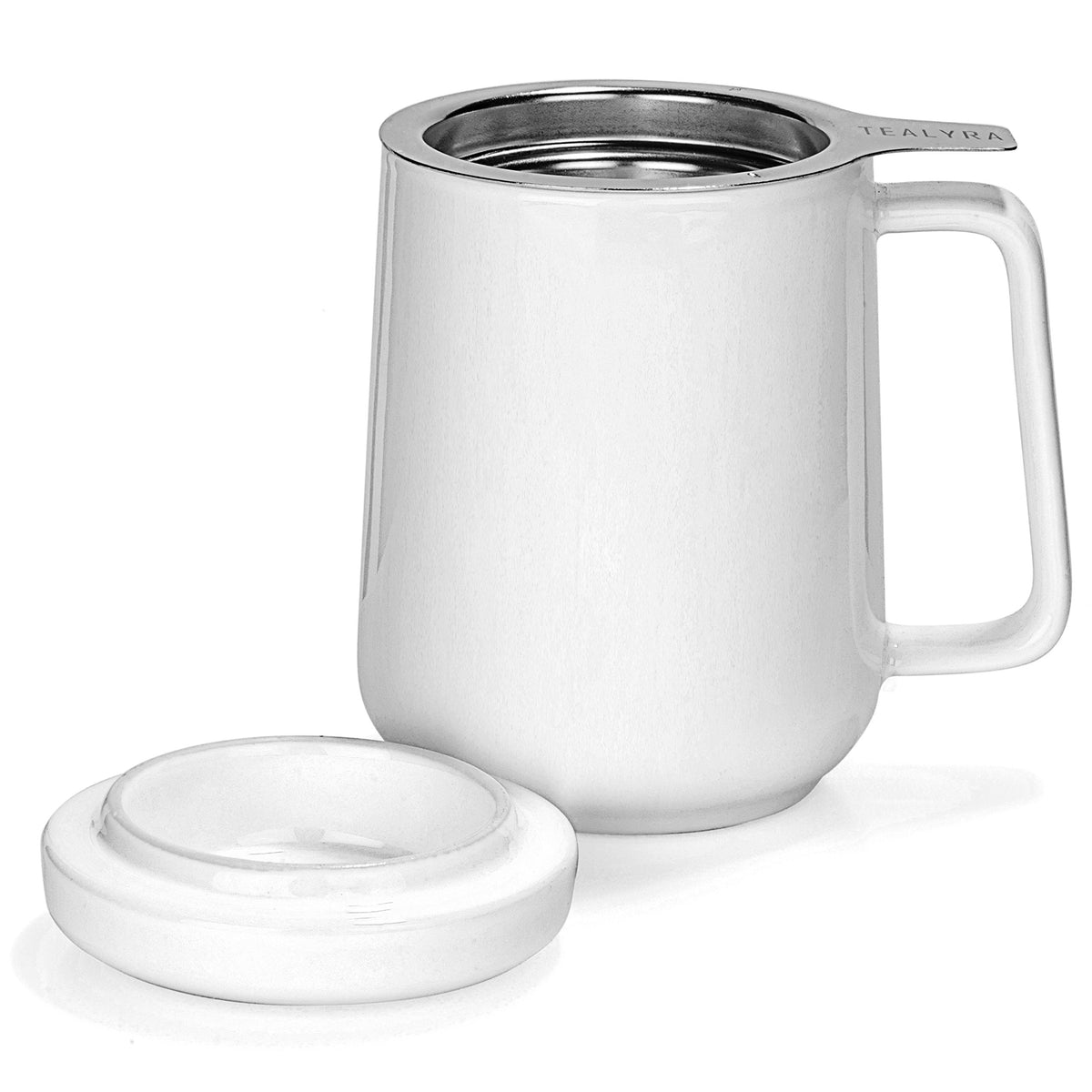 Peak Ceramic White Tea Cup Infuser