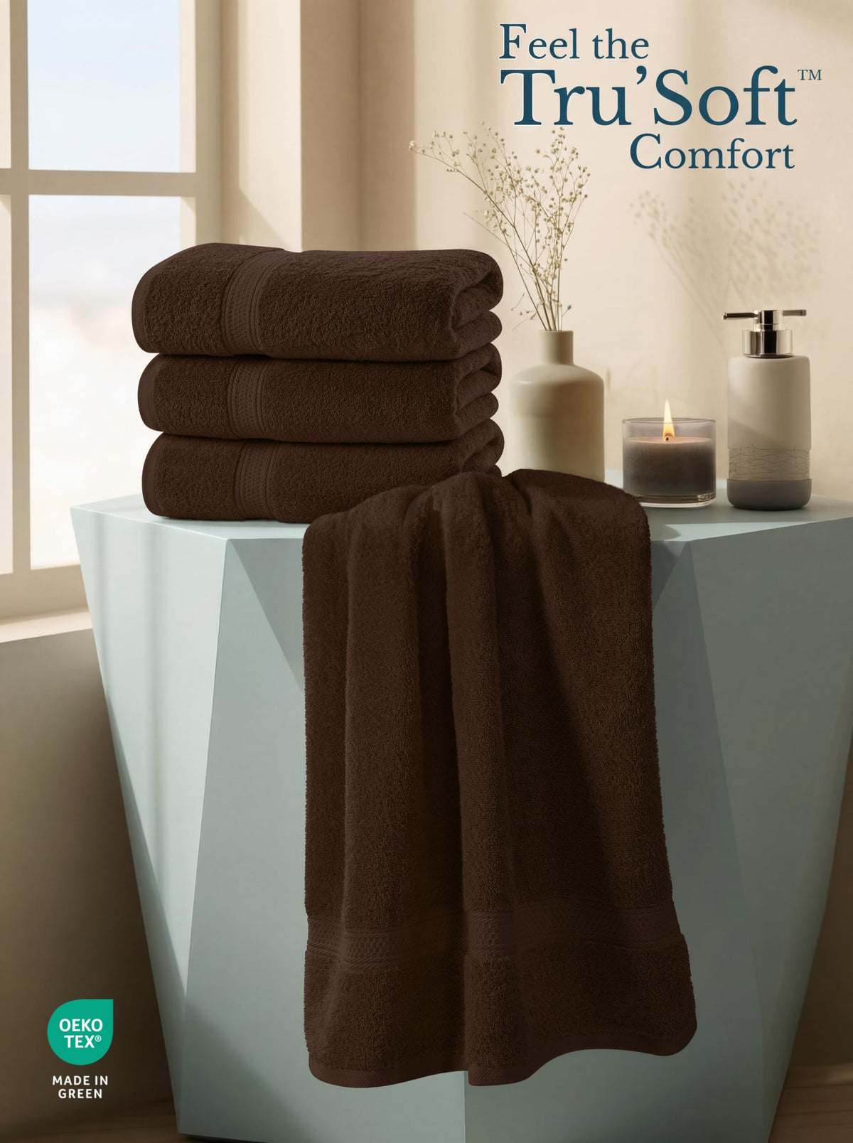4 Pack Premium Bath Towels (4 Count)